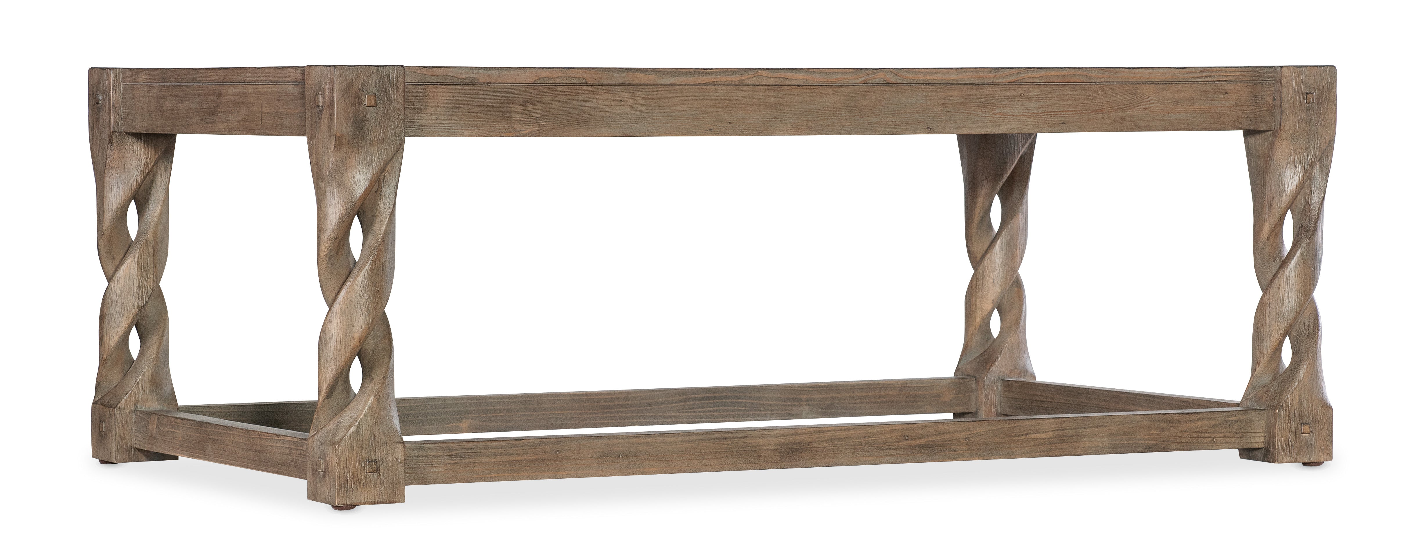 Hooker Furniture Commerce & Market Jack O'bein Cocktail Table in Medium Wood