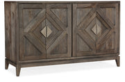 Hooker Furniture Commerce & Market Carved Accent Chest in Medium Brown