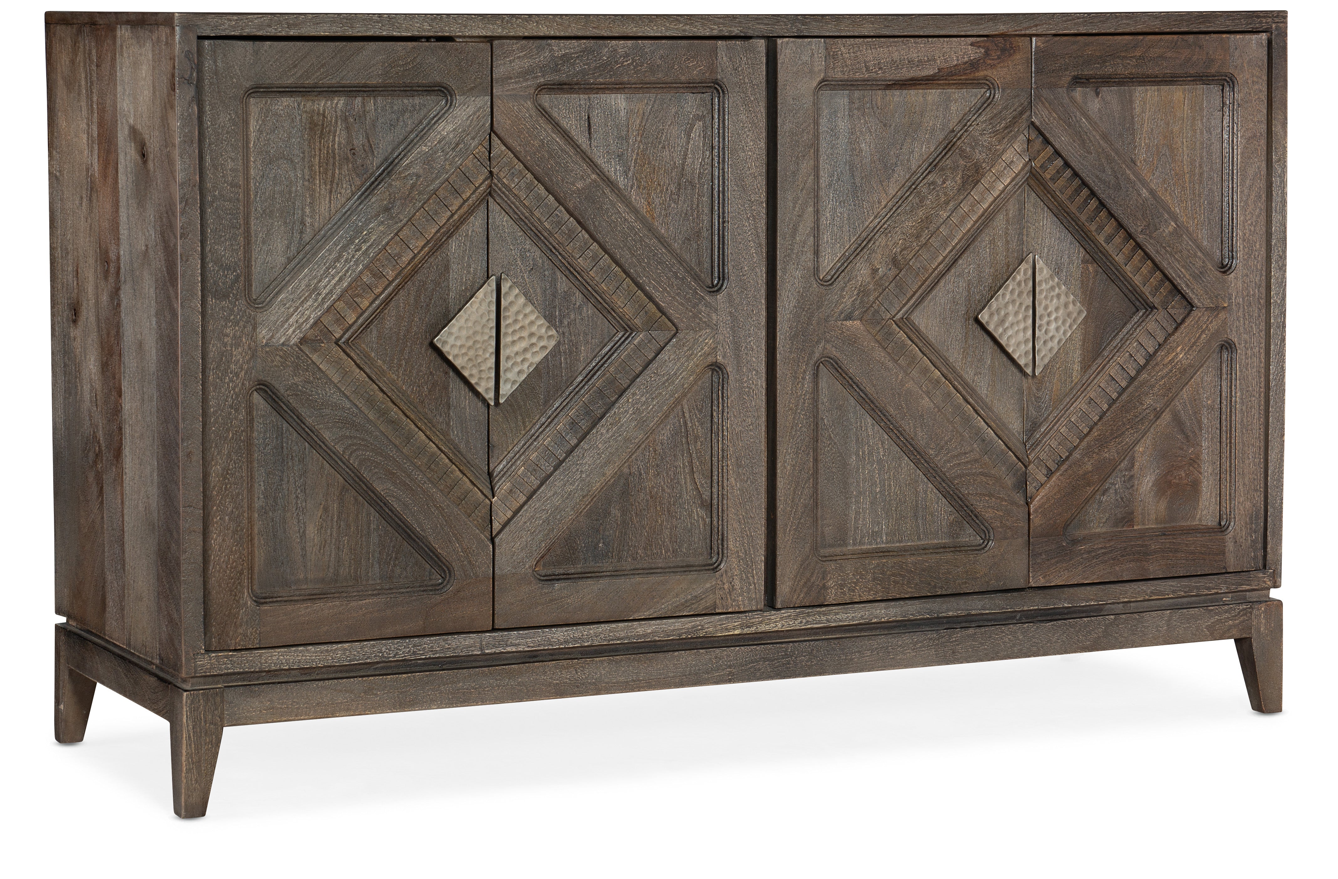 Hooker Furniture Commerce & Market Carved Accent Chest in Medium Brown