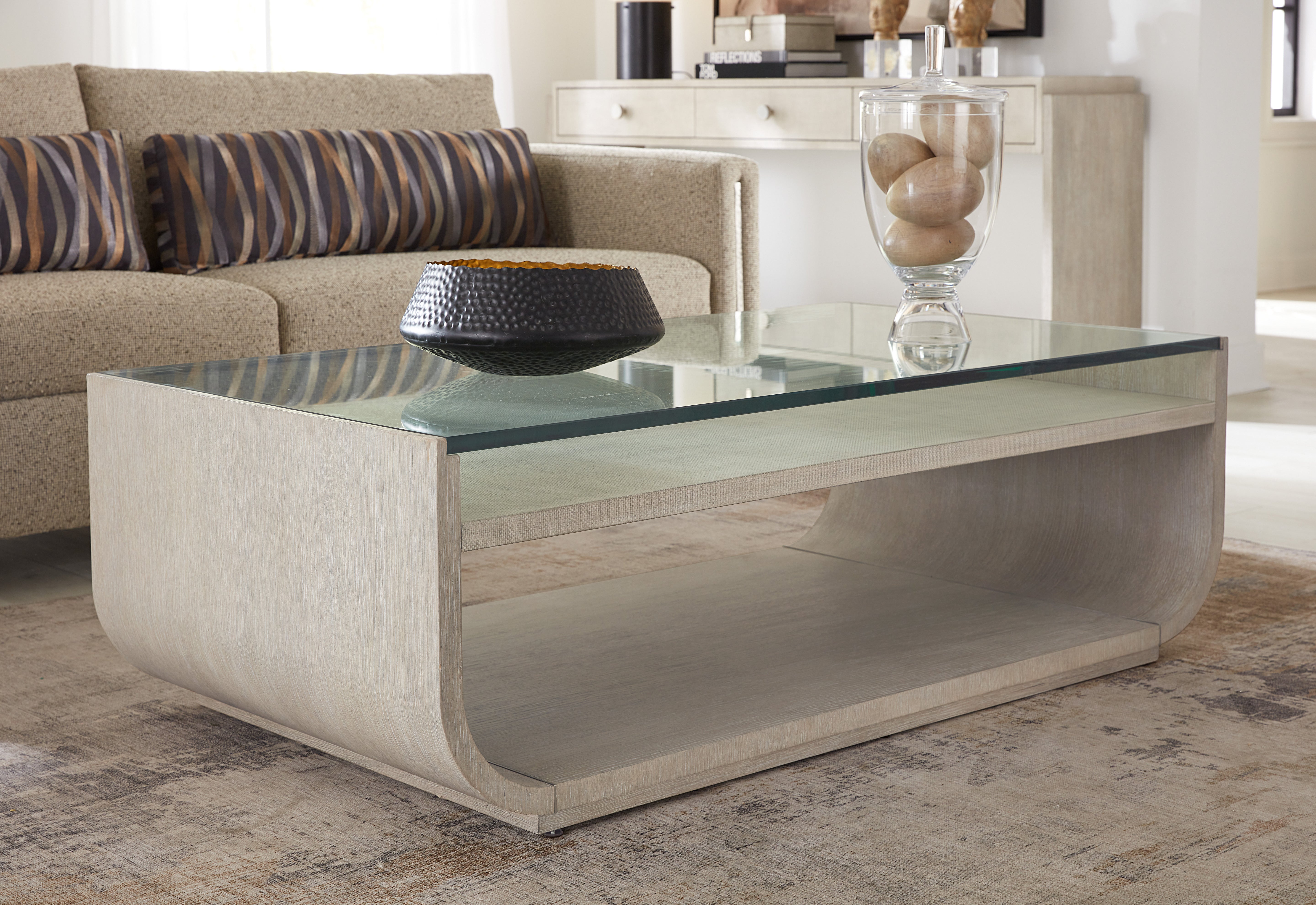 Hooker Furniture Modern Mood Rectangle Cocktail Table in Light Brown