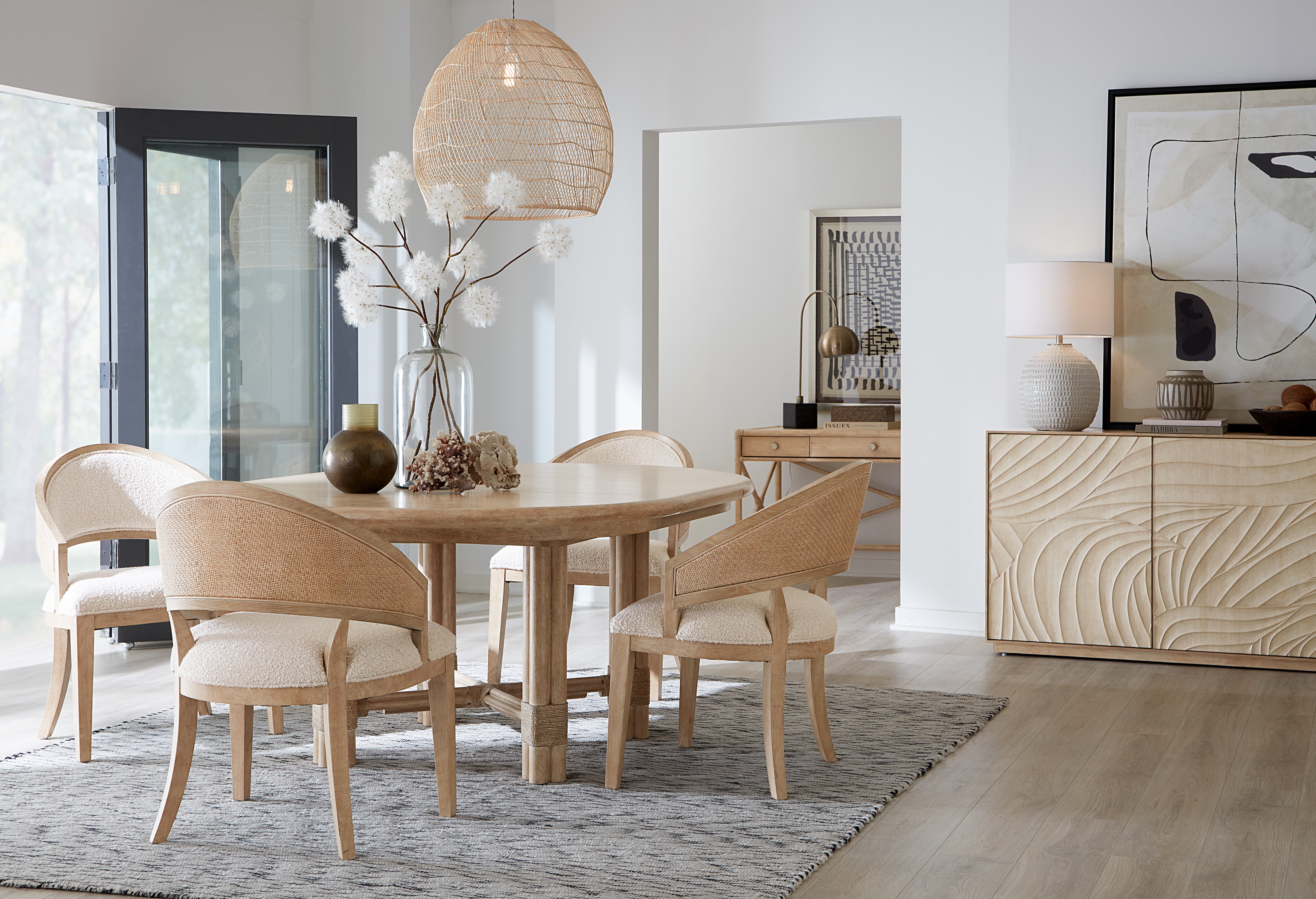 Hooker Furniture Retreat Entertainment Credenza in Light Wood