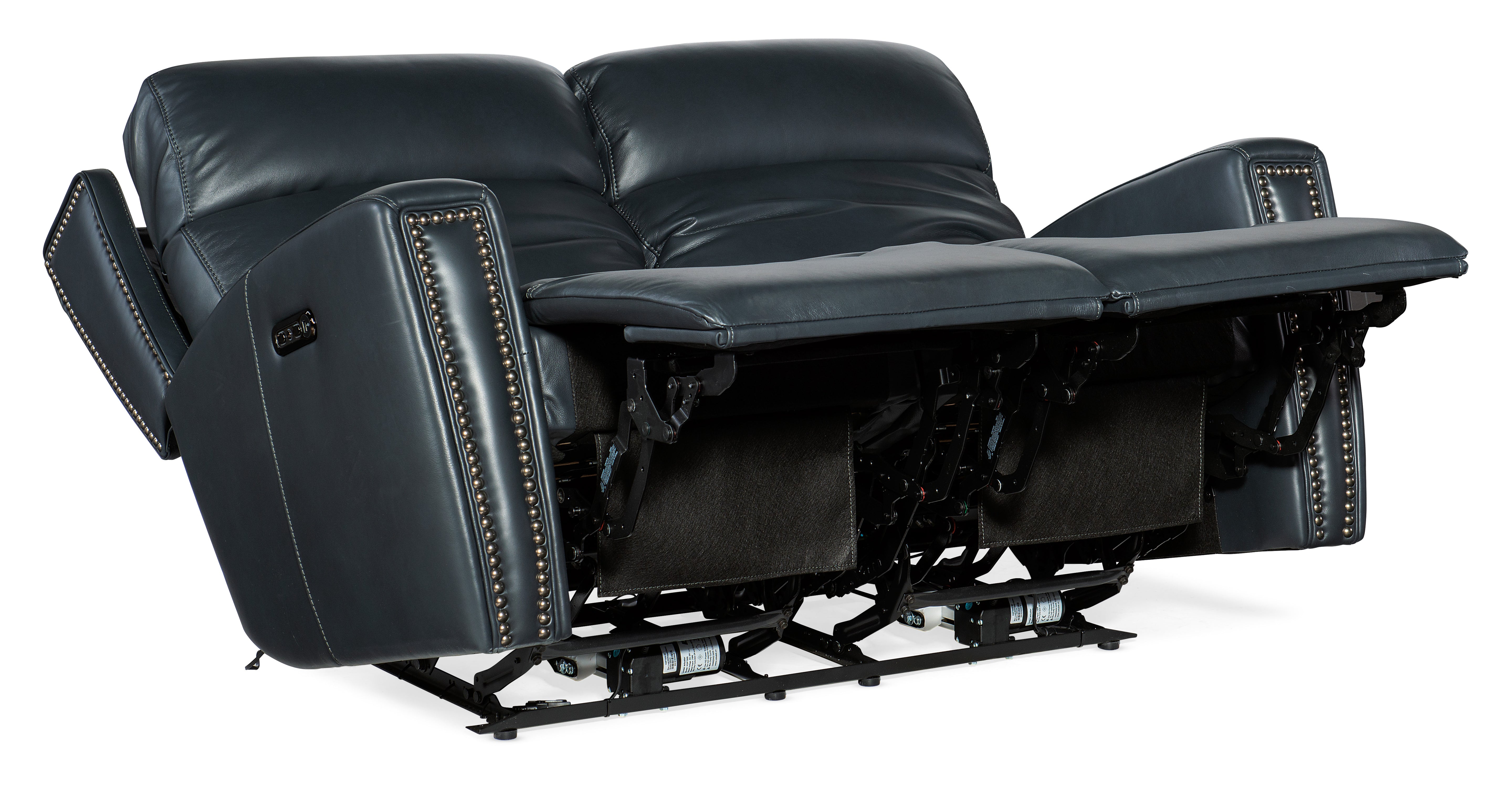 Hooker Furniture Ruthe Zero Gravity Power Recline Loveseat with Power Headrest in Medium Blue