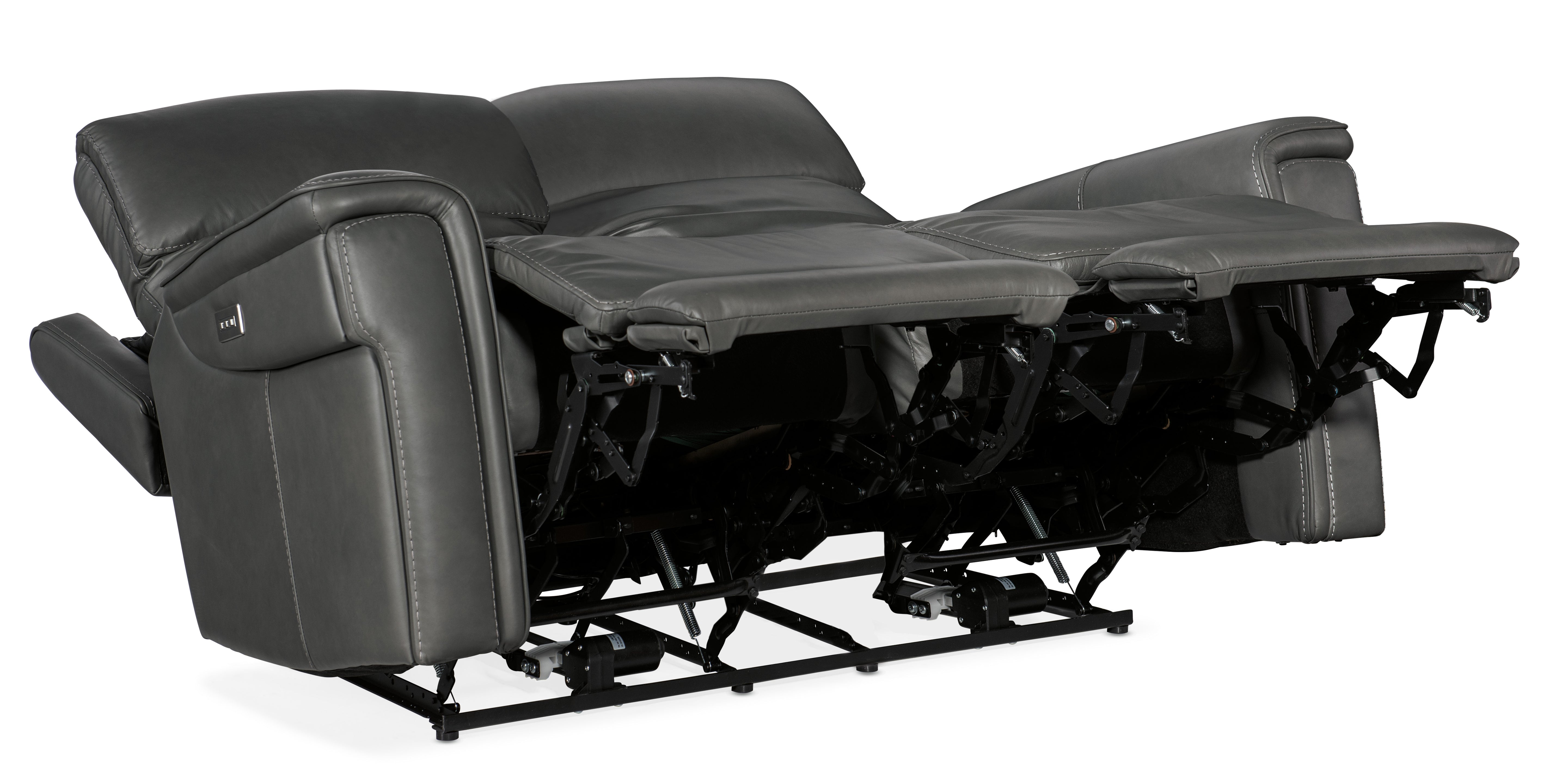 Hooker Furniture Lyra Zero Gravity Power Loveseat with Power Headrest and Lumbar in Medium Gray