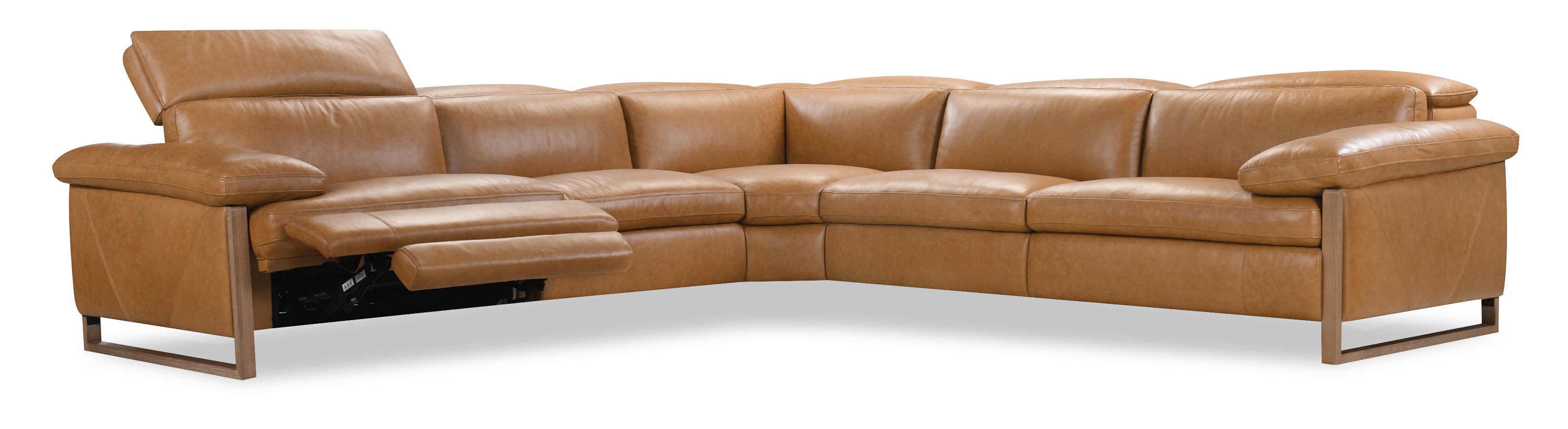 Hooker Furniture Jericho Five-Piece Power Reclining Sectional in Brown