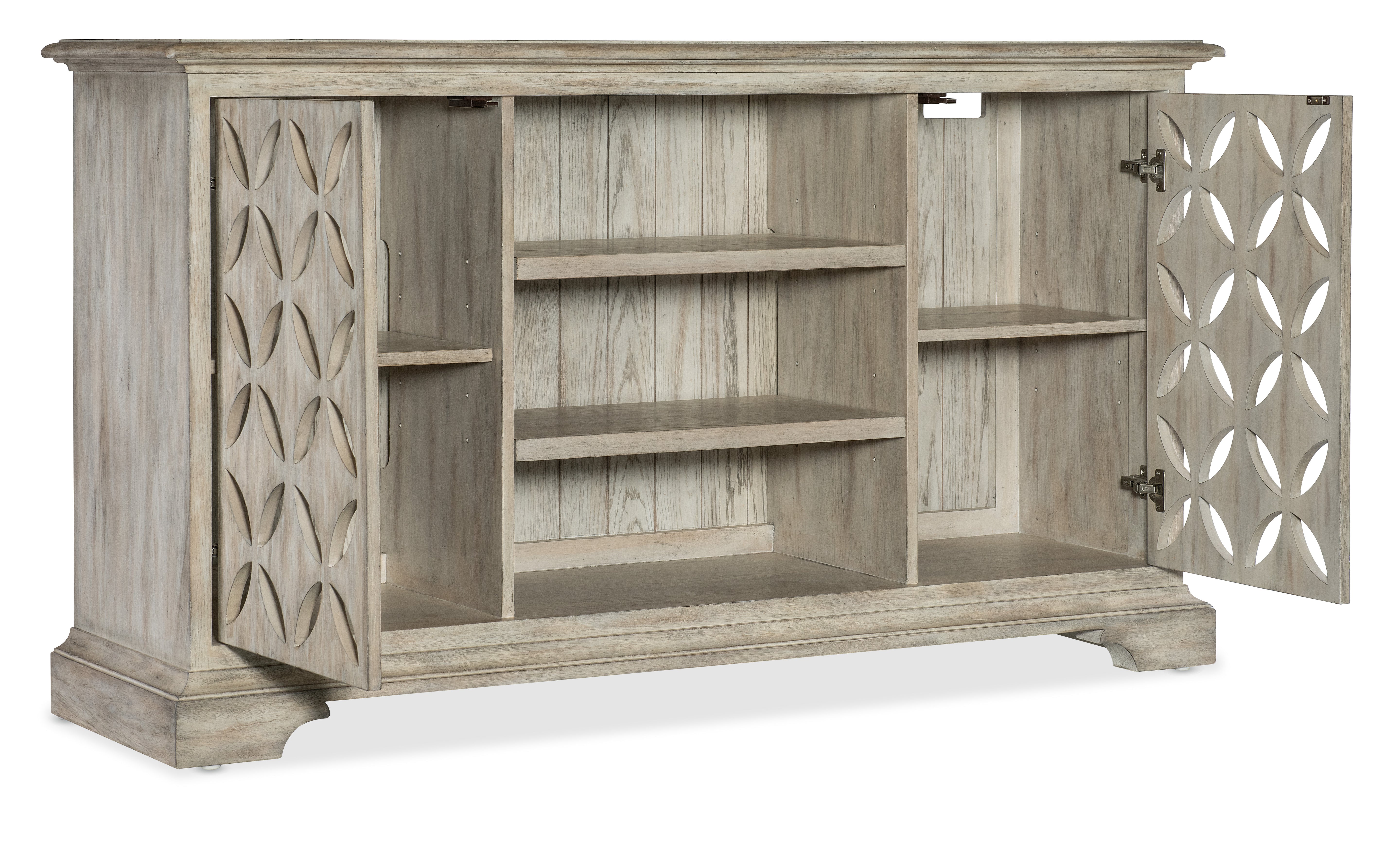Hooker Furniture Commerce & Market Underhill Entertainment Console in Light Wood