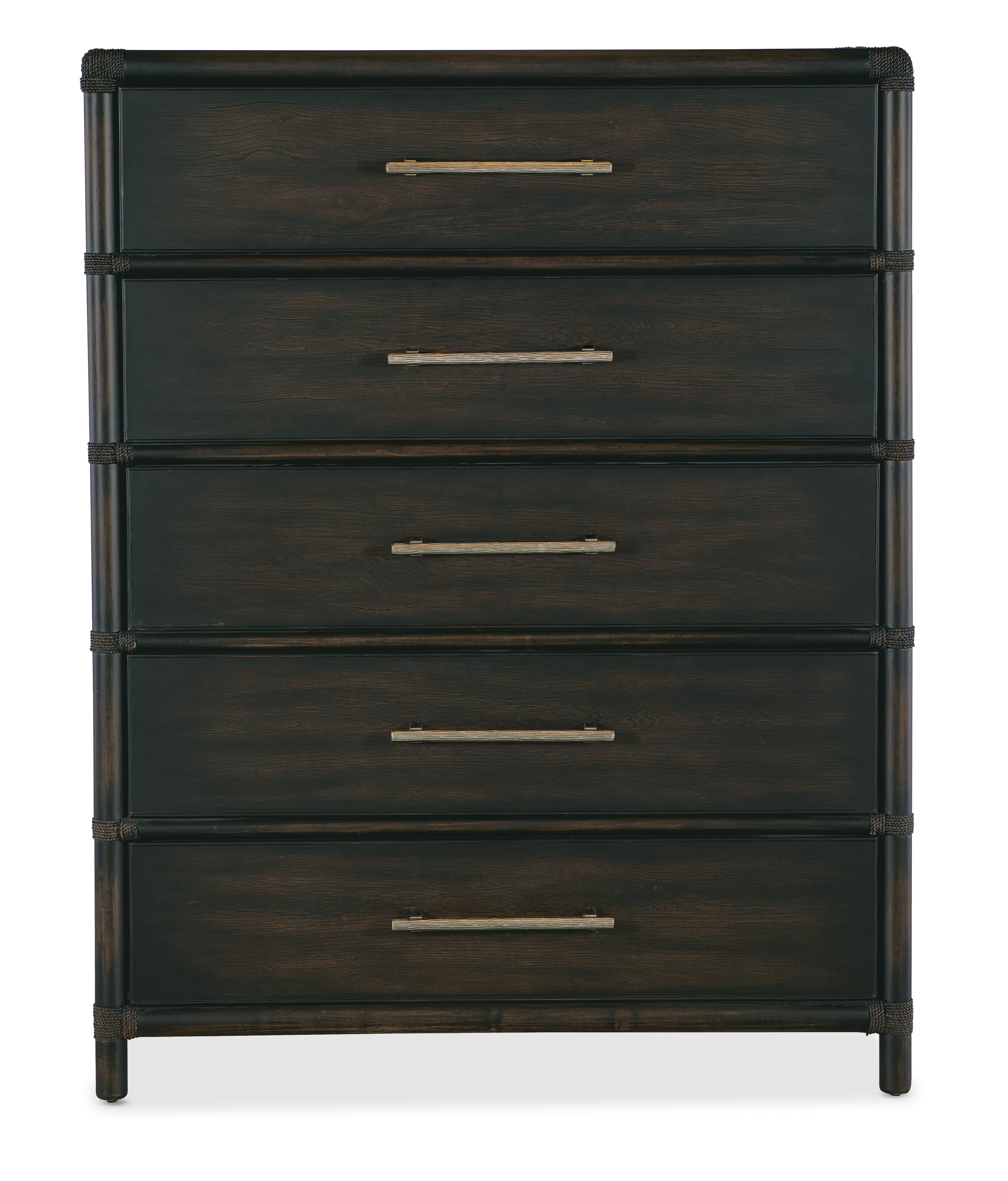 Hooker Furniture Retreat Pole Rattan Five-Drawer Chest