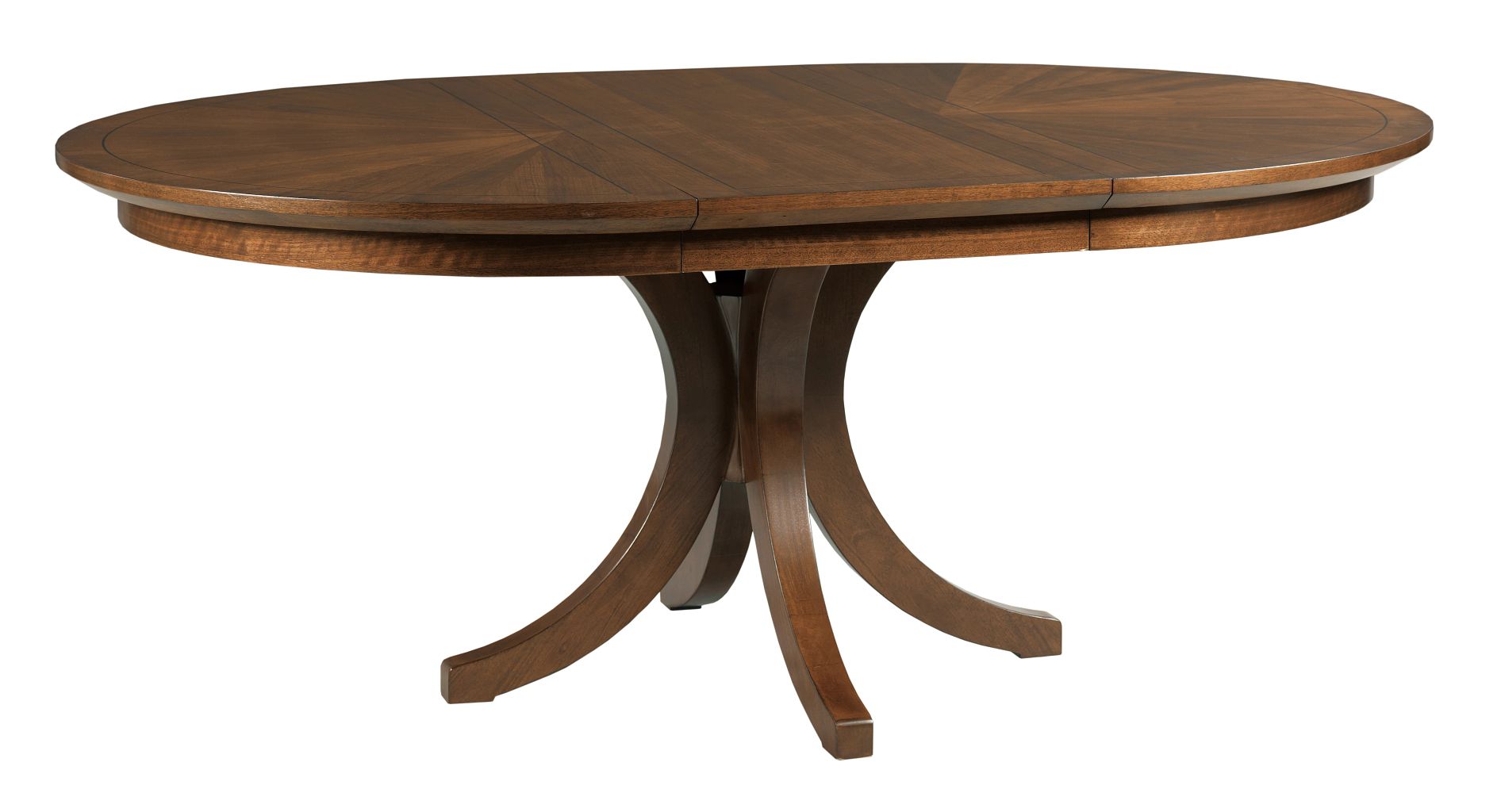 American Drew Vantage Warner Round Dining Table in Warm Brown