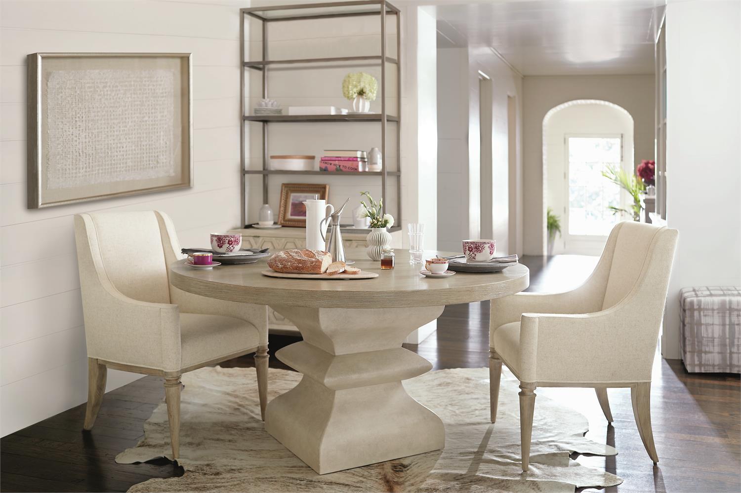 Bernhardt Furniture Santa Barbara Round Dining Table in Sandstone