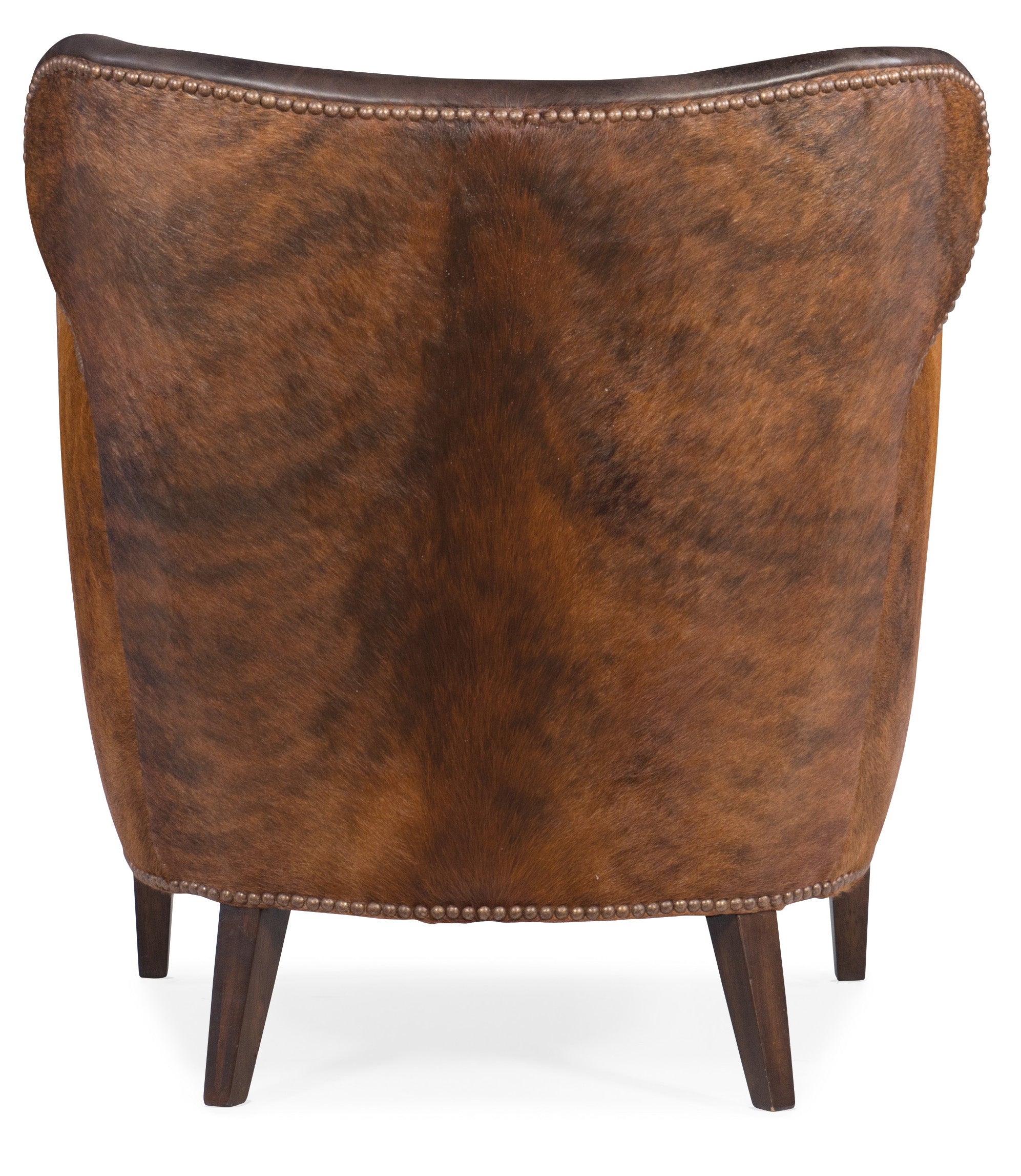 Hooker Furniture Kato leather Club Chair with Dark HOH in Dark Brown
