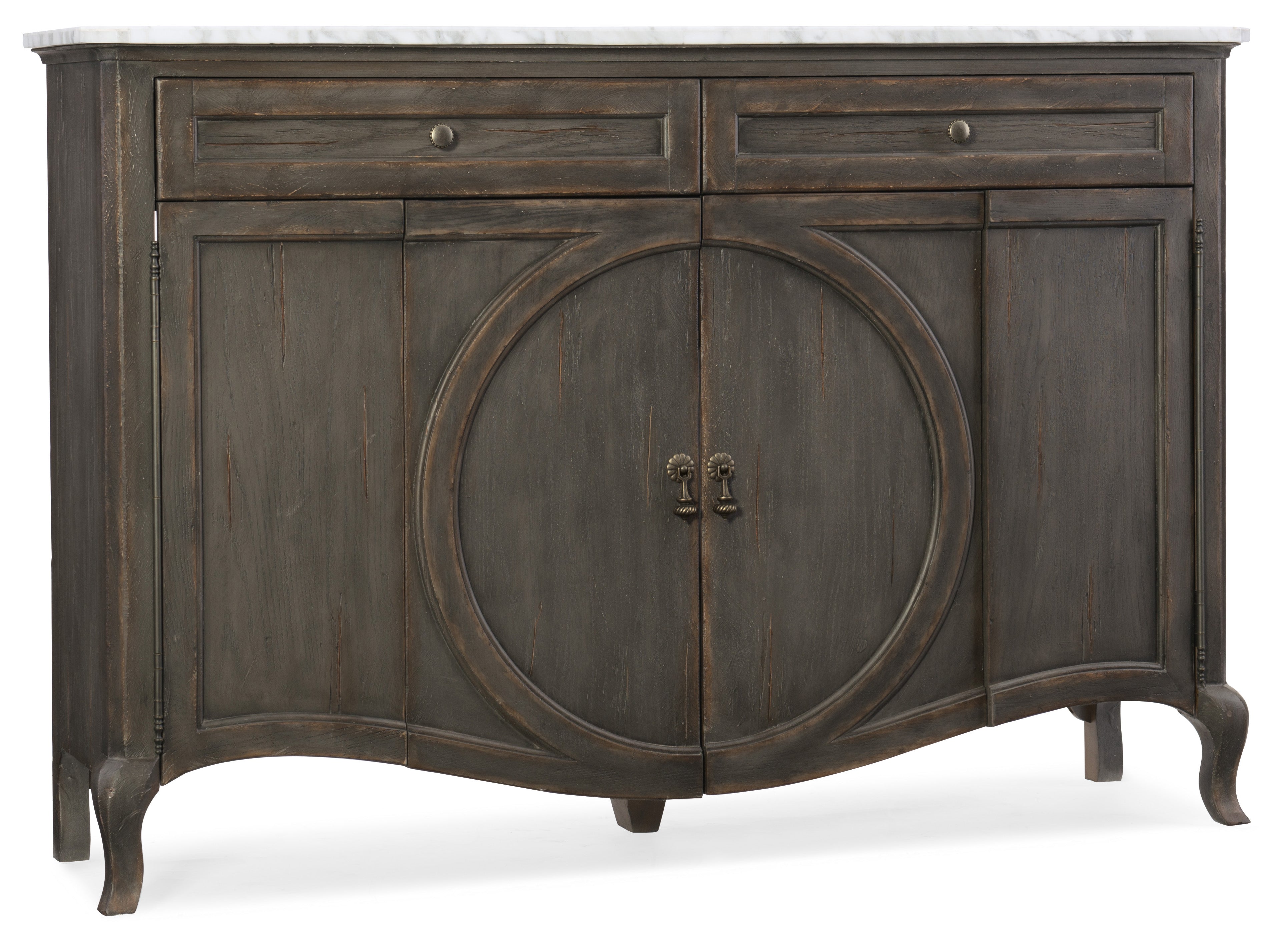Hooker Furniture Melange Four-Door Two-Drawer Credenza in Gray