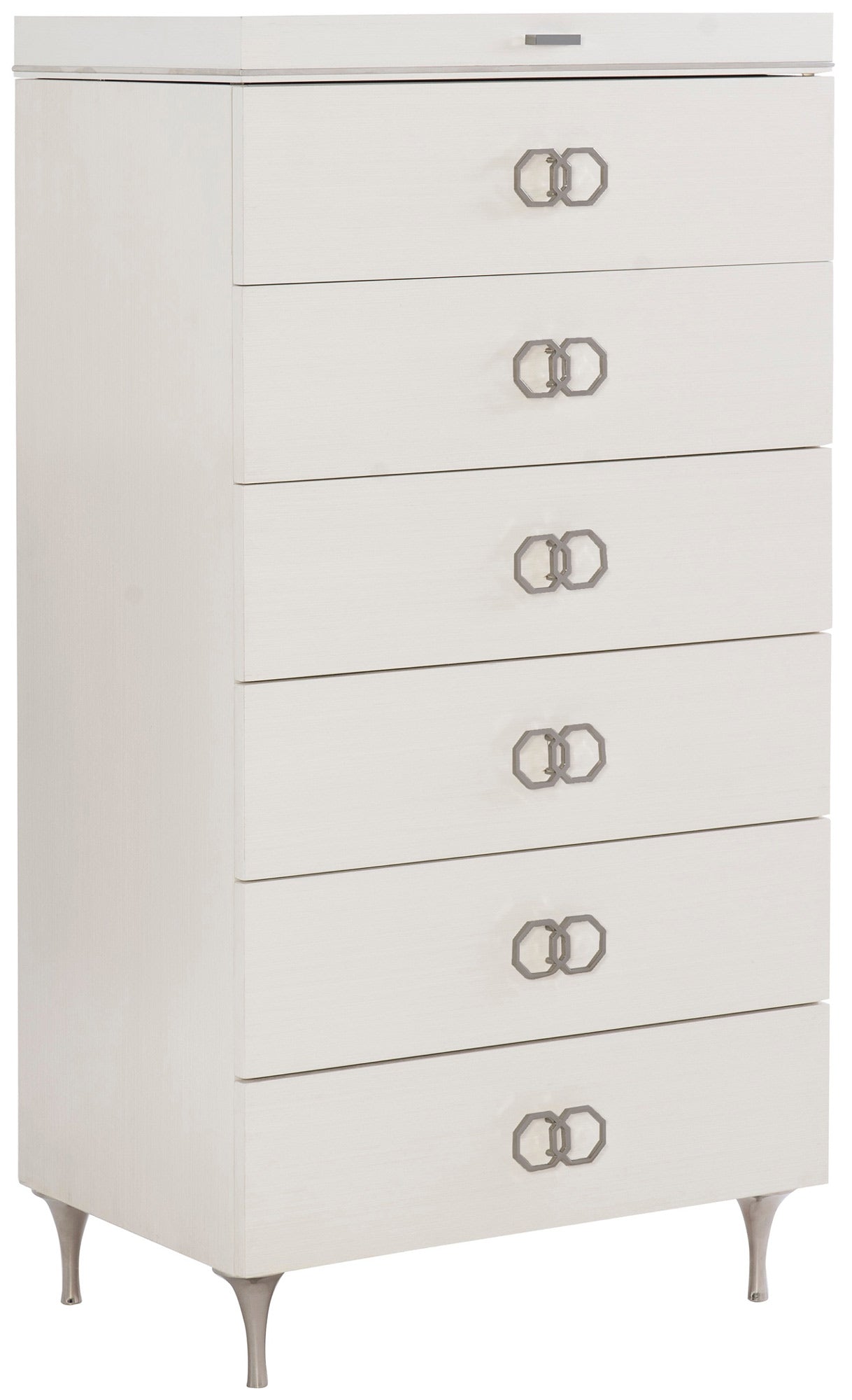 Bernhardt Furniture Silhouette Tall Drawer Chest in Eggshell