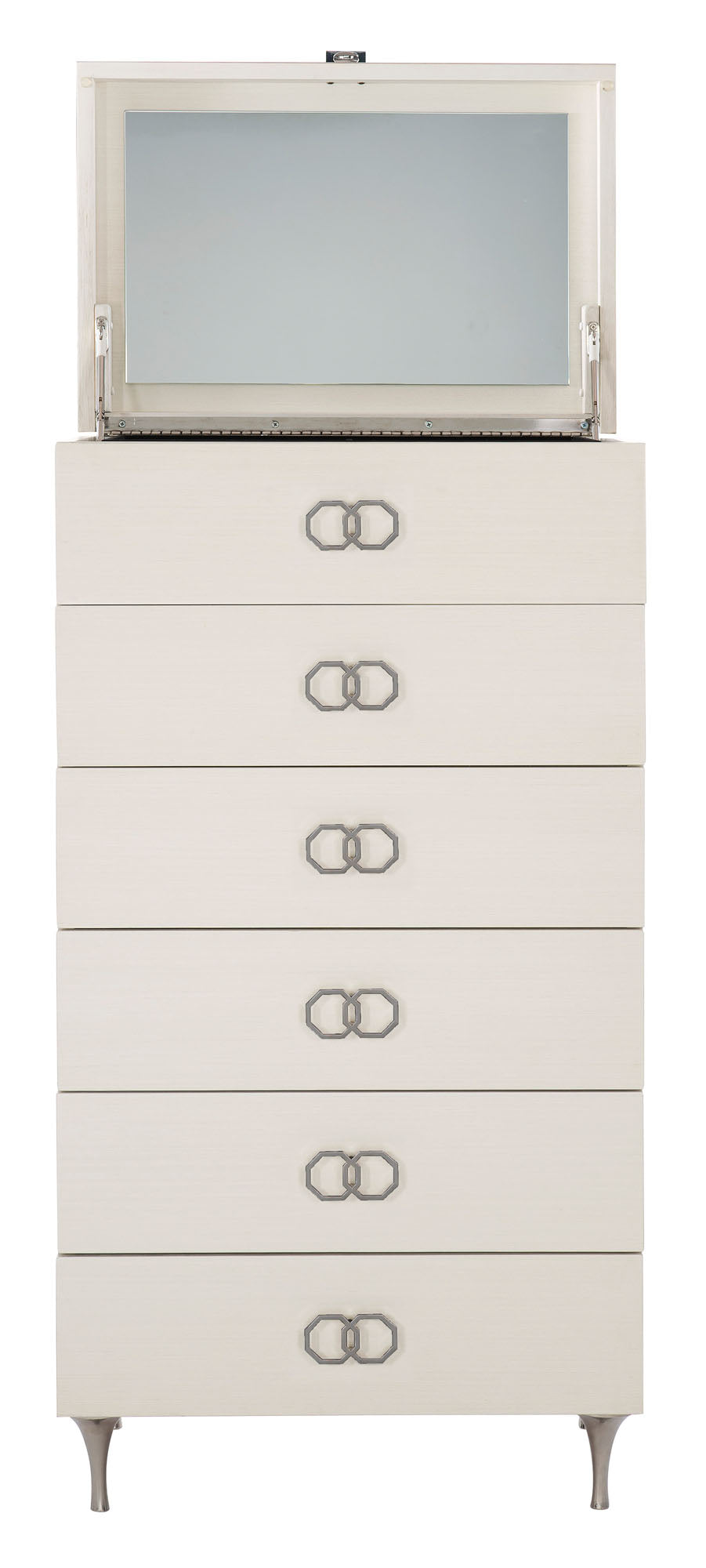 Bernhardt Furniture Silhouette Tall Drawer Chest in Eggshell