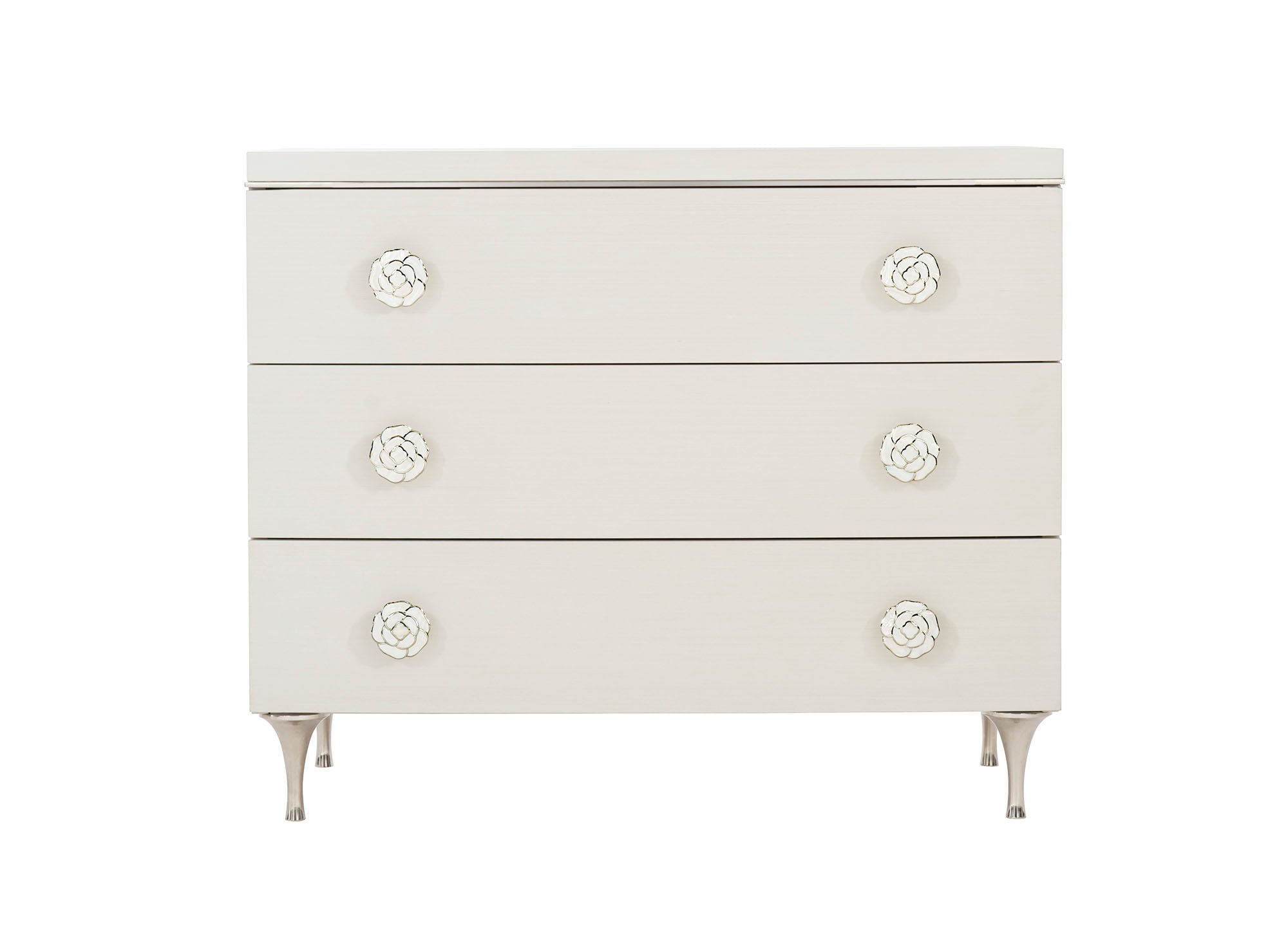 Bernhardt Furniture Silhouette Petite Nightstand in Eggshell