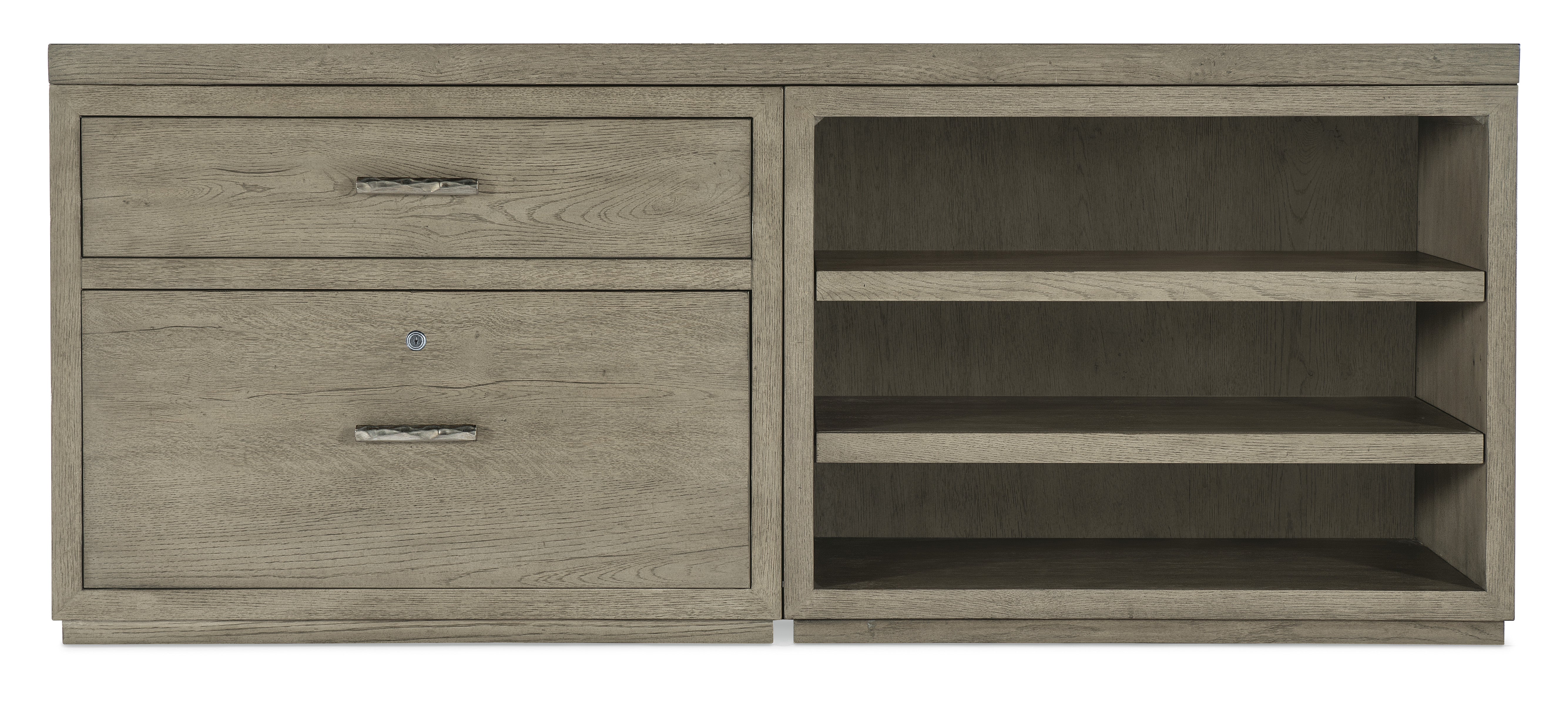 Hooker Furniture Linville Falls 72" Credenza with Lateral File and Open Desk Cabinet