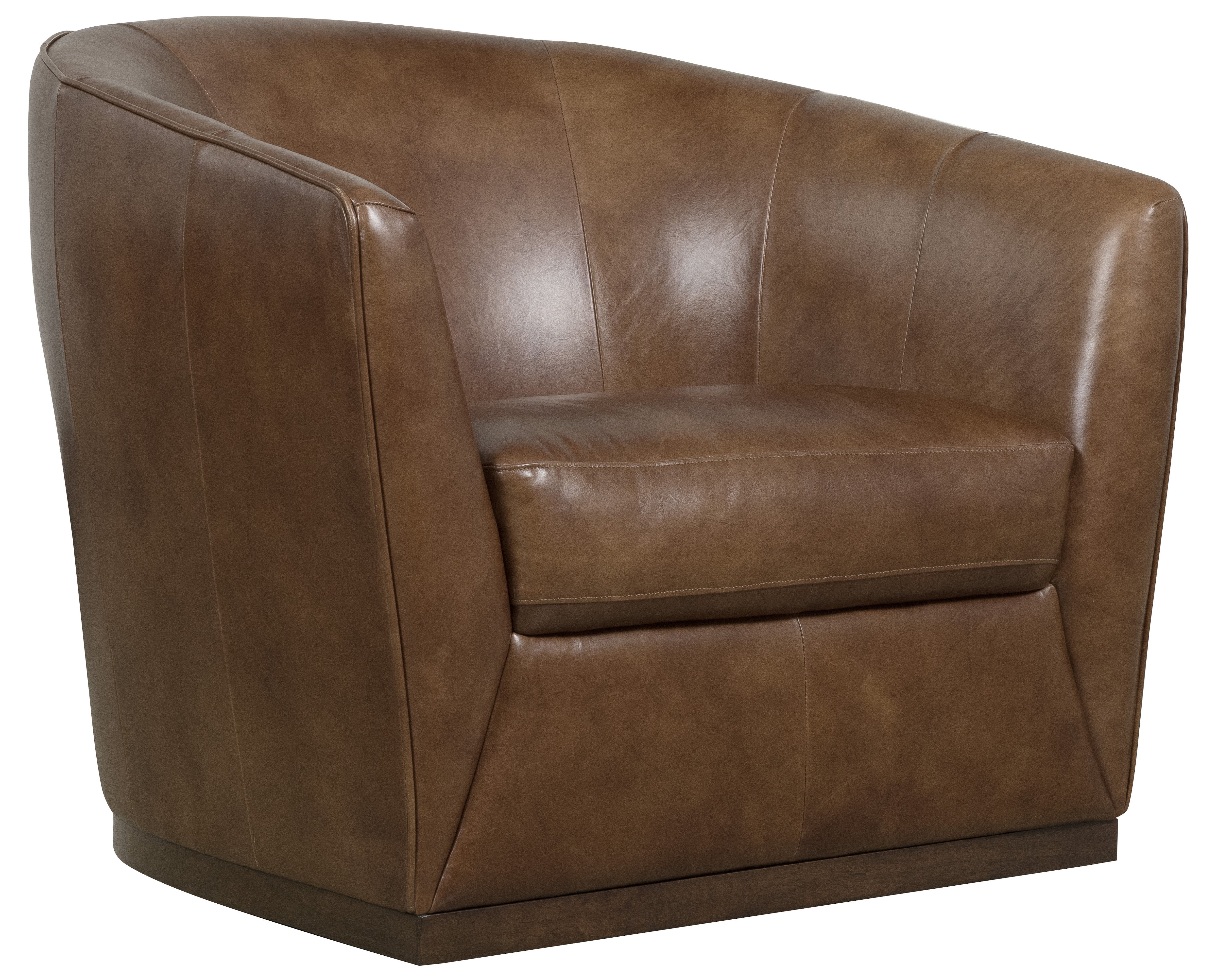 Hooker Furniture Fairfax Swivel Chair in Brown