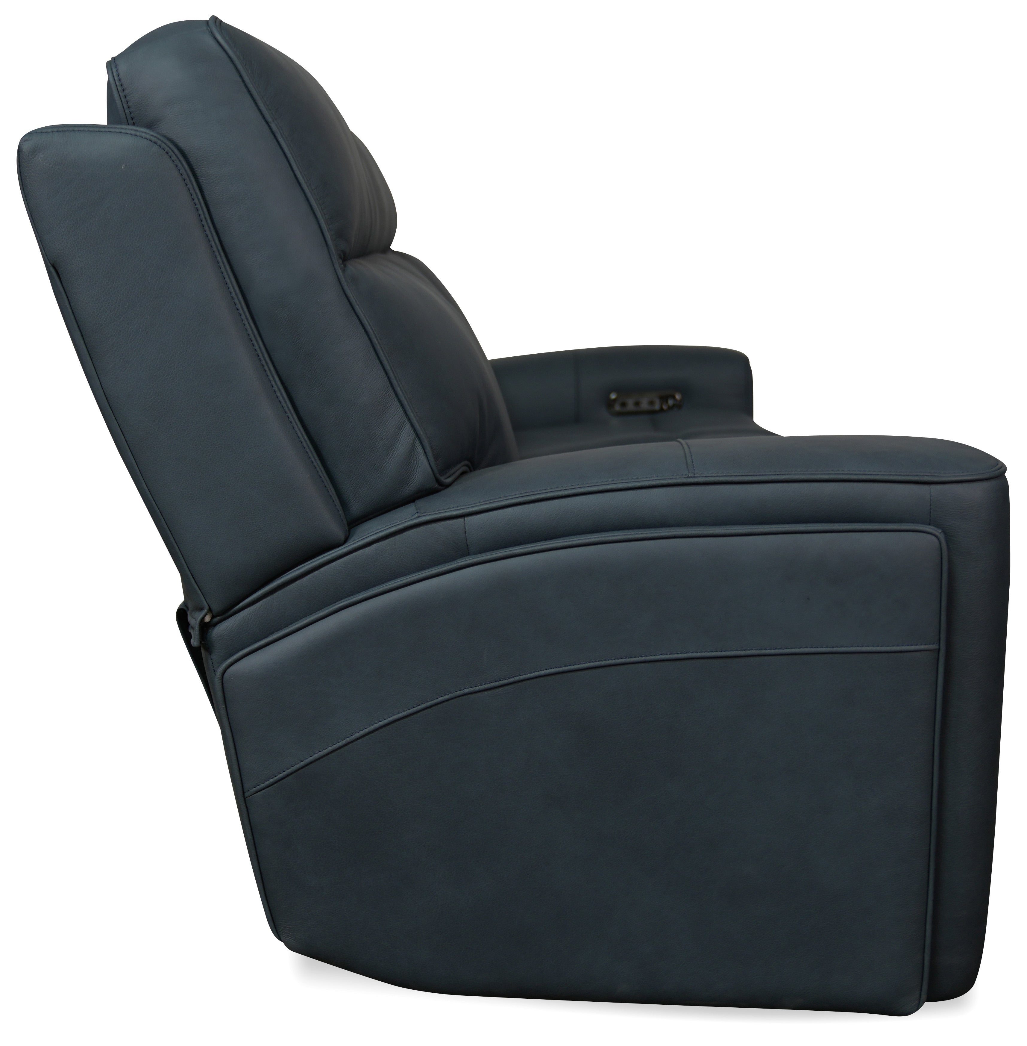Hooker Furniture Riverton Power Sofa with Power Headrest and Lumbar in Blue