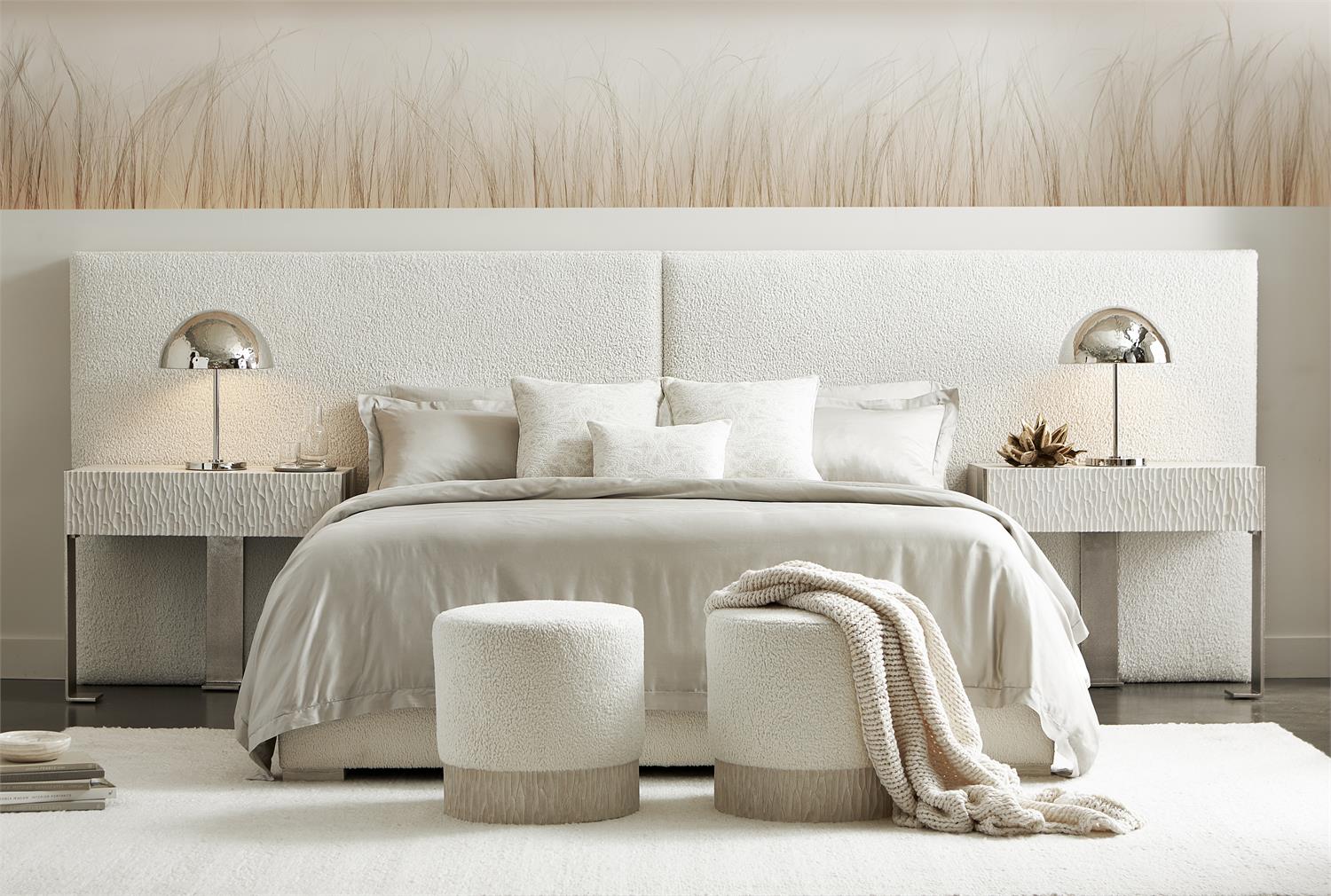 Bernhardt Furniture Solaria Wall Panel Bed King in Bone