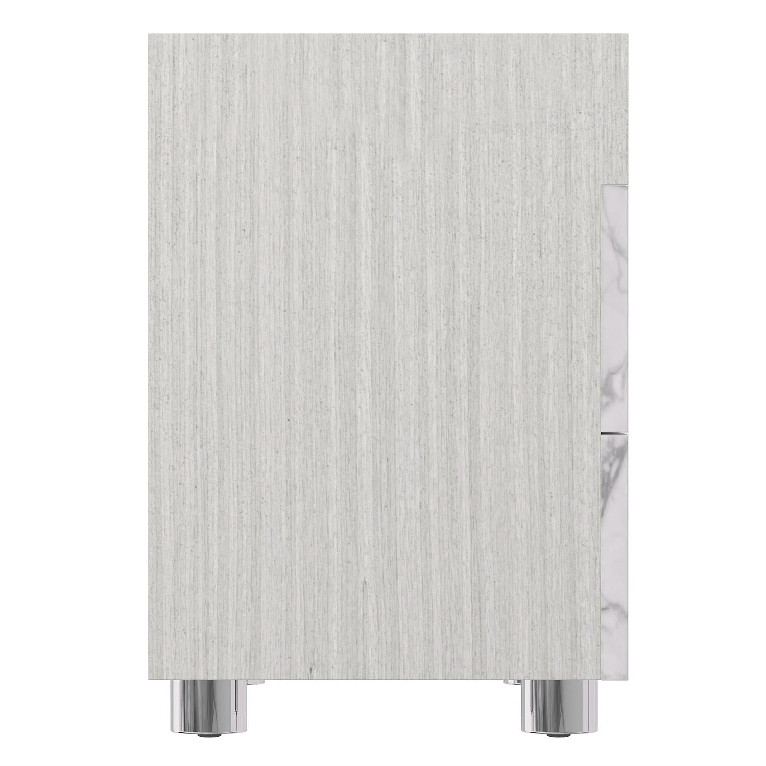 Bernhardt Furniture Stratum Two Drawer Nightstand in Mist/Arabescato