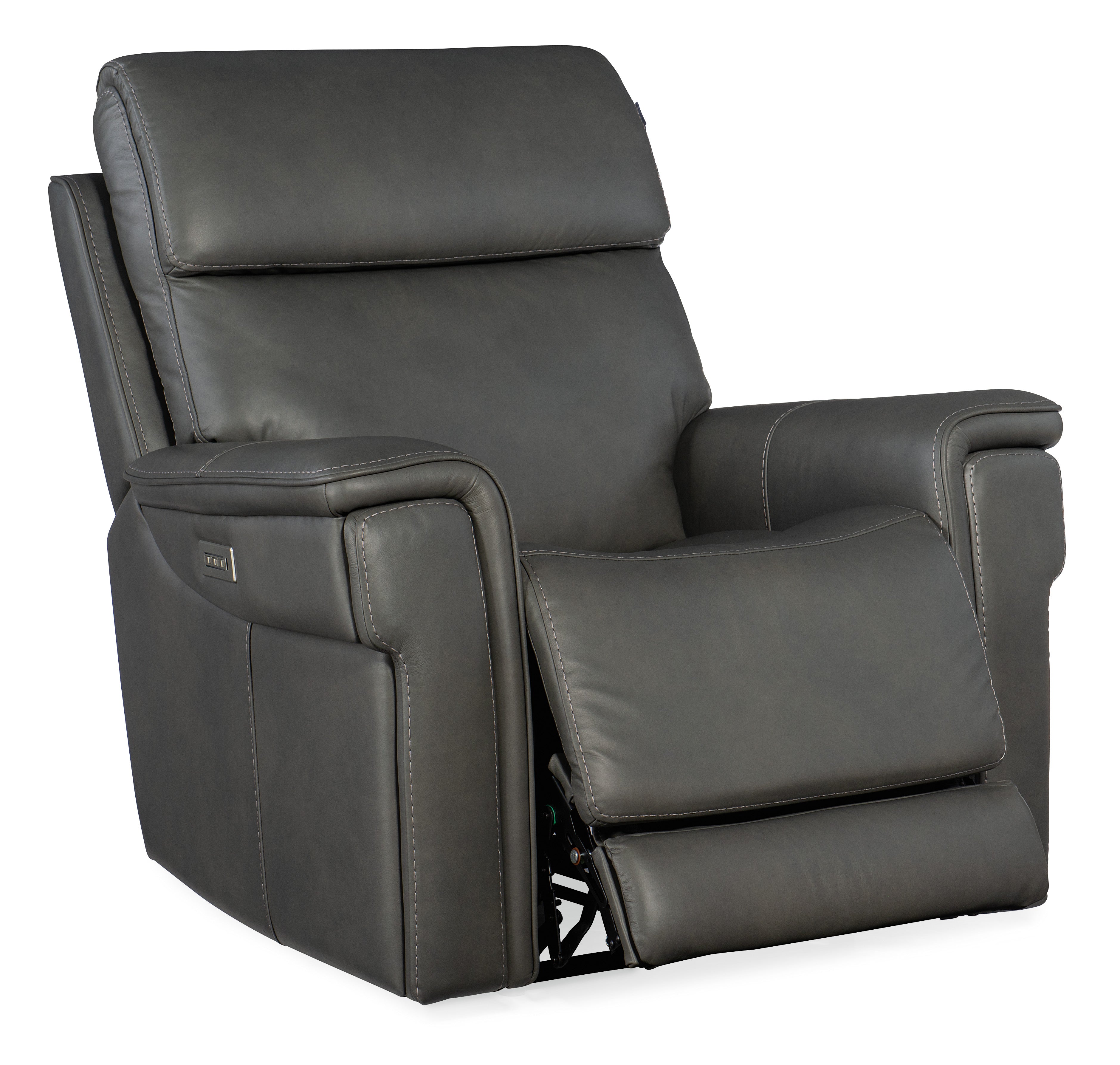Hooker Furniture Lyra Zero Gravity Power Recliner with Power Headrest and Lumbar in Medium Gray