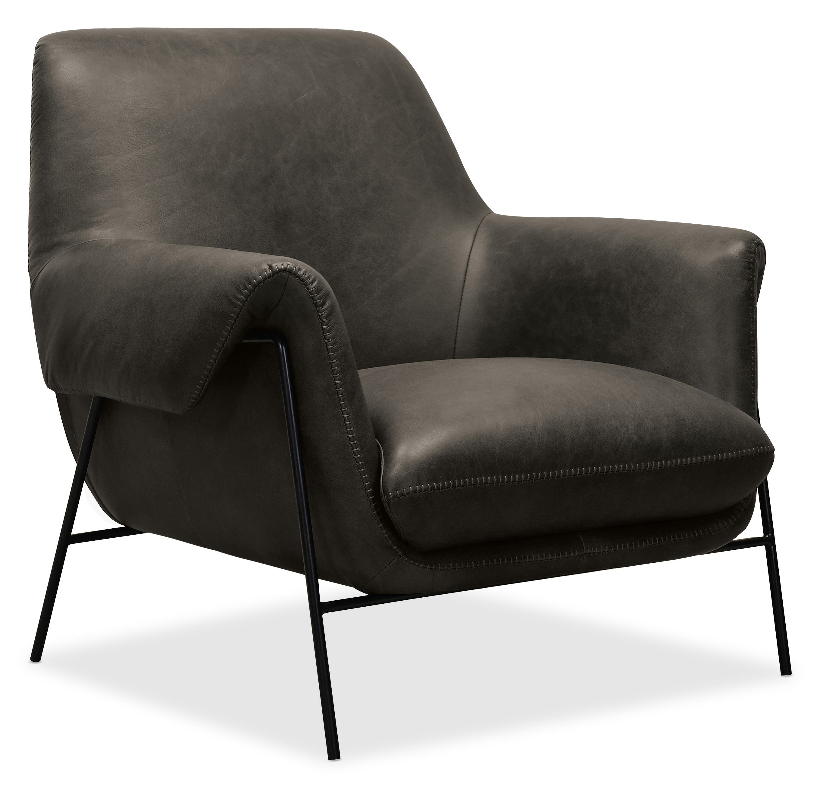 Hooker Furniture Ambroise Metal Frame Club Chair in Grey
