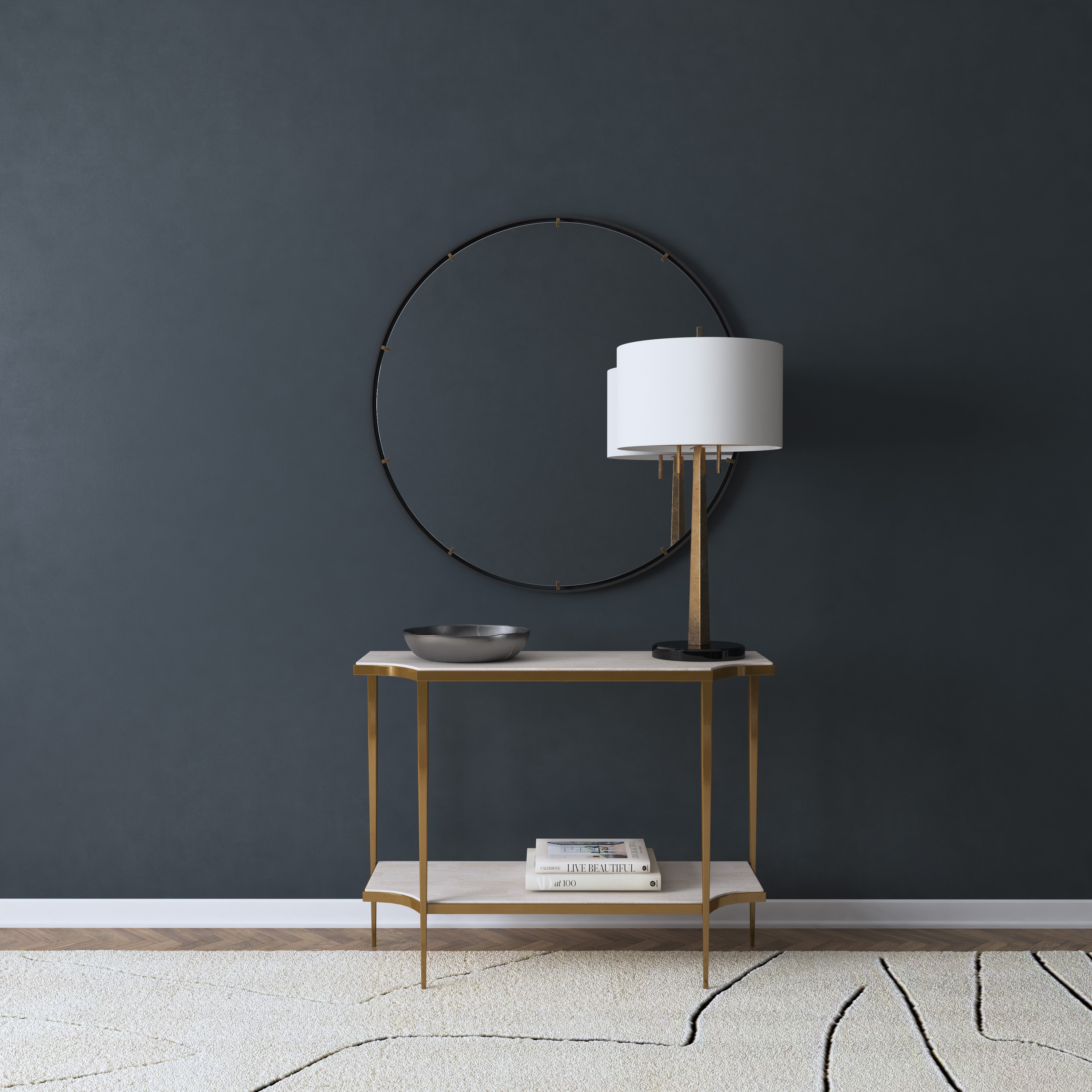 Hooker Furniture Commerce & Market Console Table in Gold