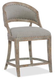 Hooker Furniture Boheme Garnier Barrel Back Counter Stool
