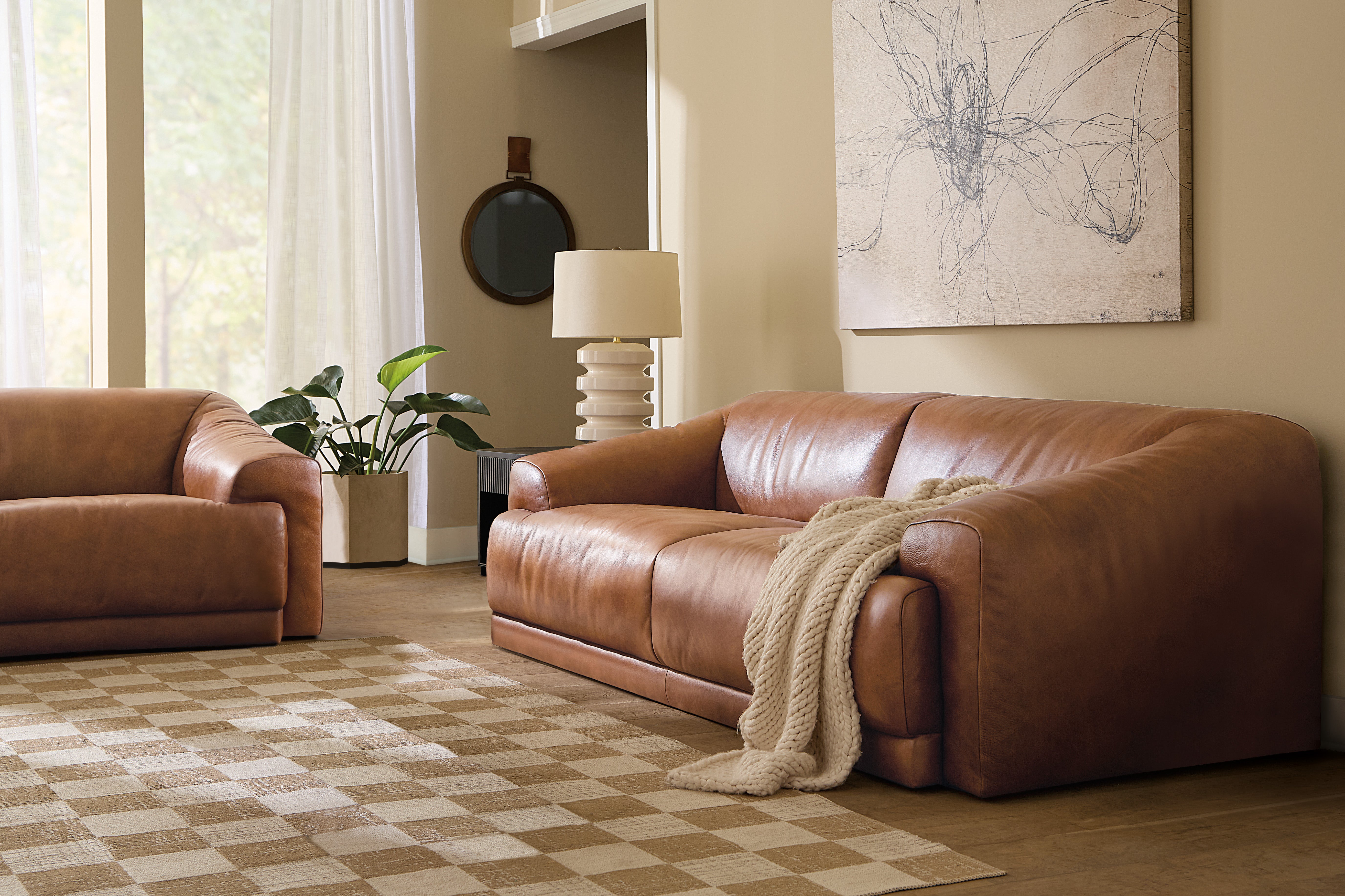 Hooker Furniture Fleetwood 2-Seat Sofa in Brown