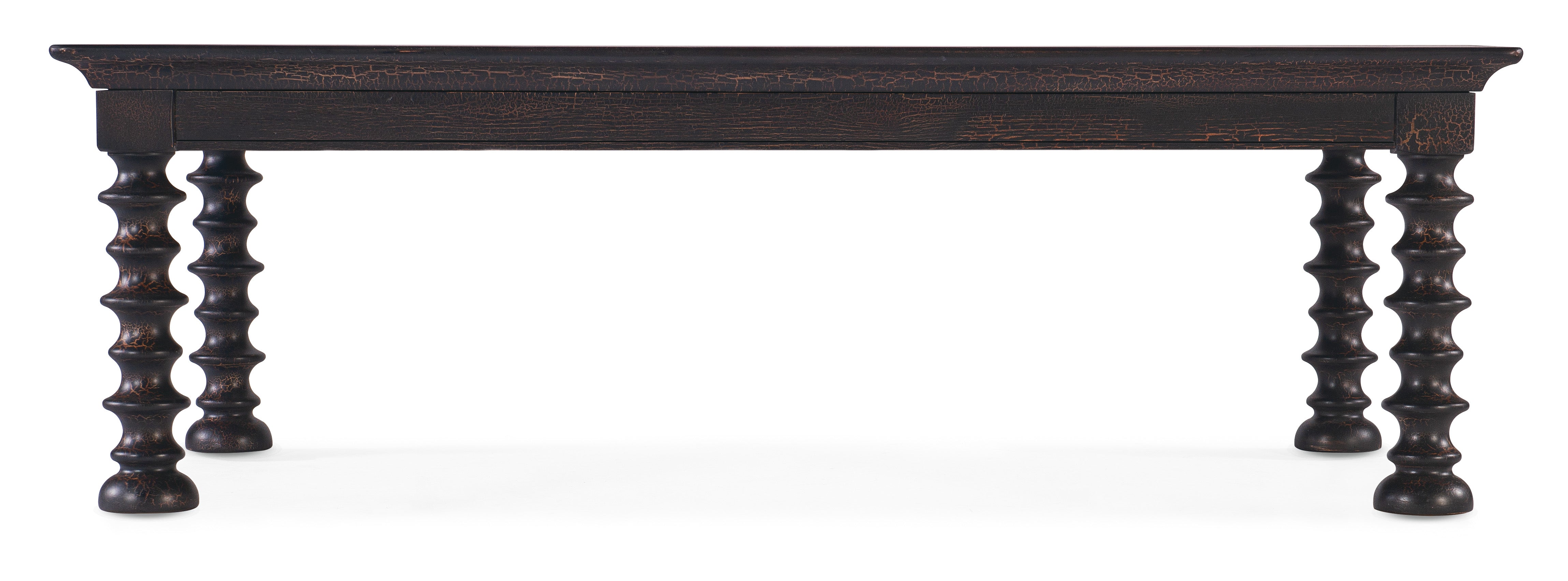 Hooker Furniture Big Sky Turned Leg Cocktail Table in Dark Brown