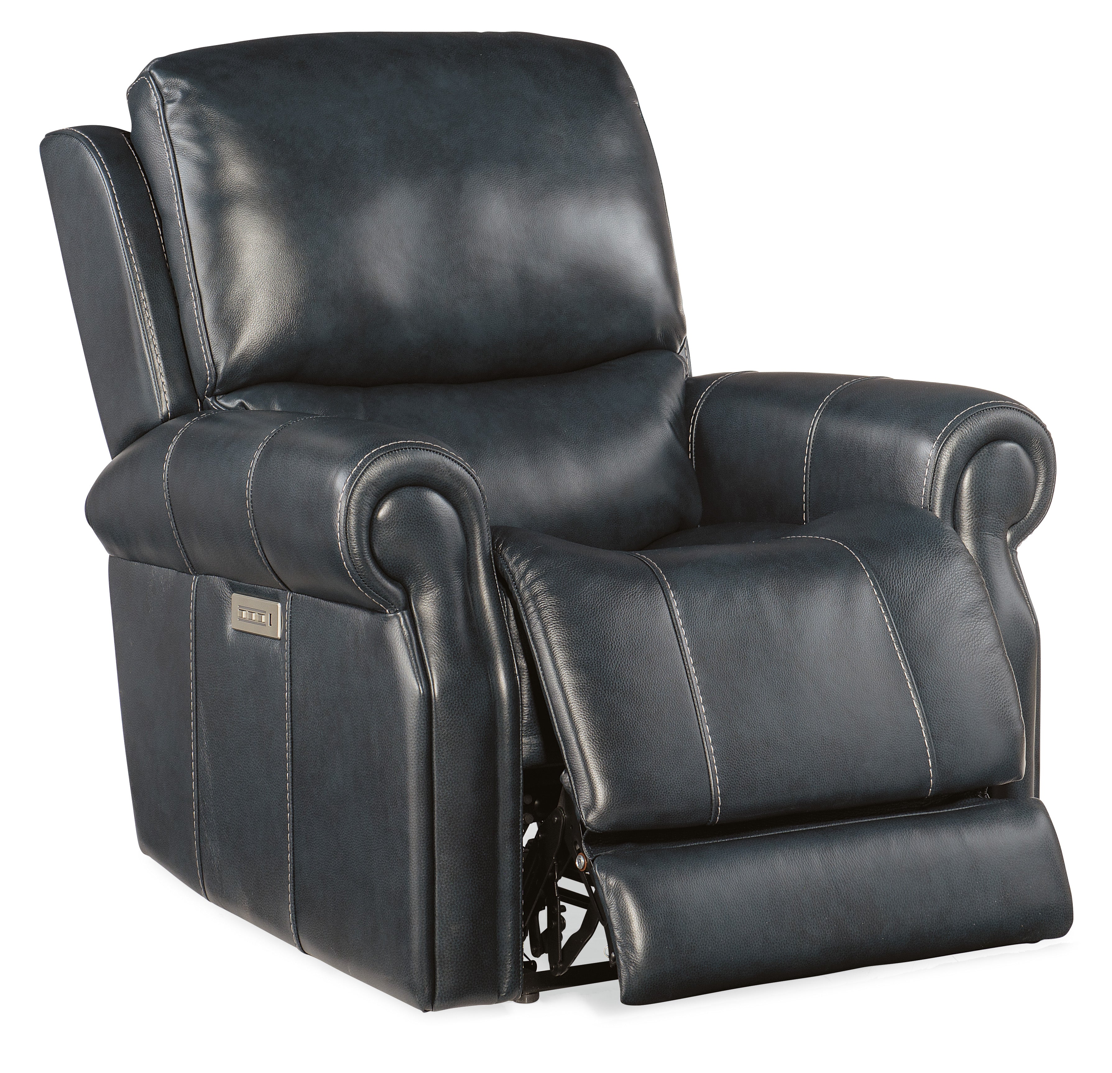 Hooker Furniture Eisley Power Recliner with Power Headrest & Lumbar in Blue