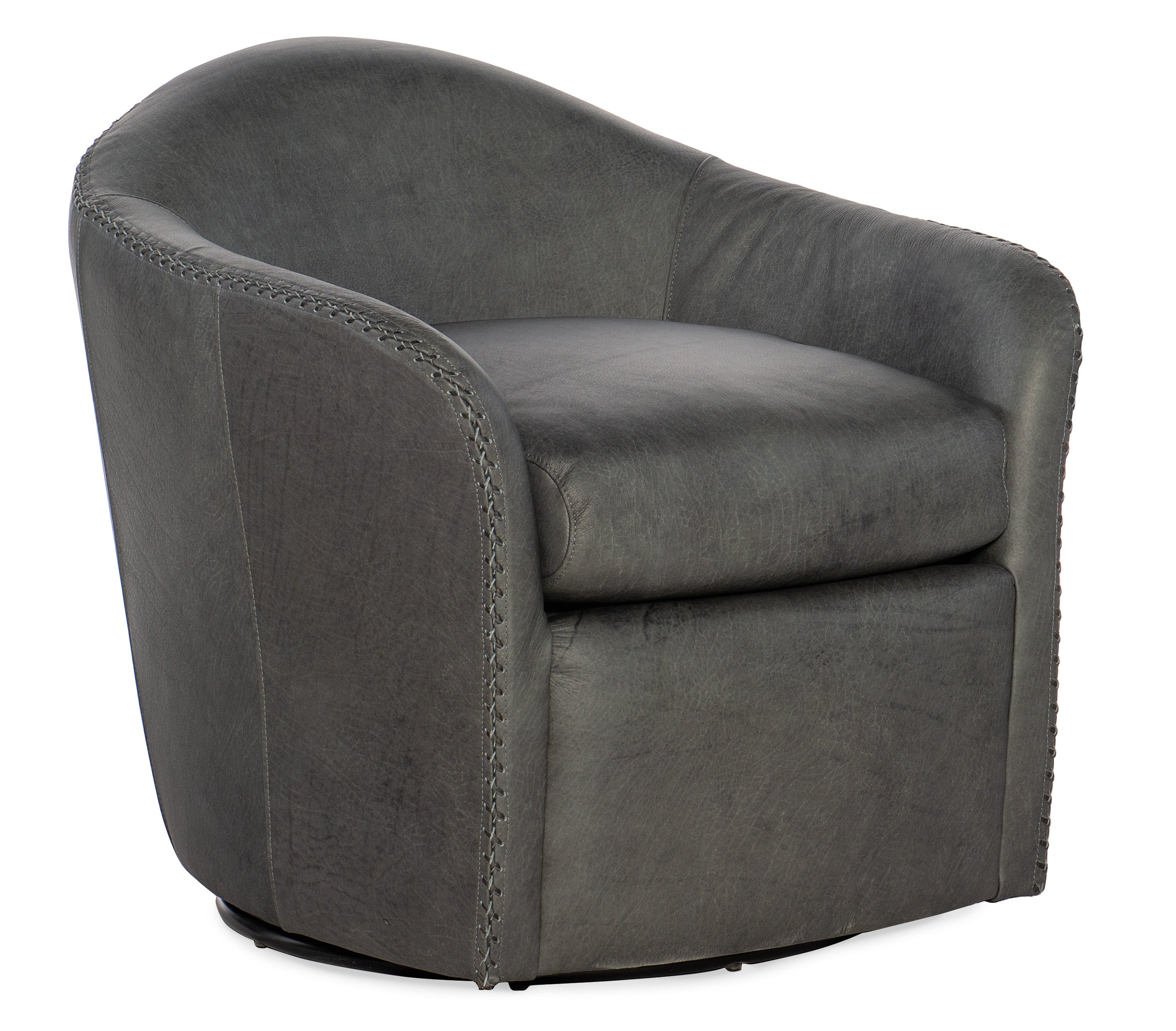 Hooker Furniture Roper Swivel Club Chair in Gray