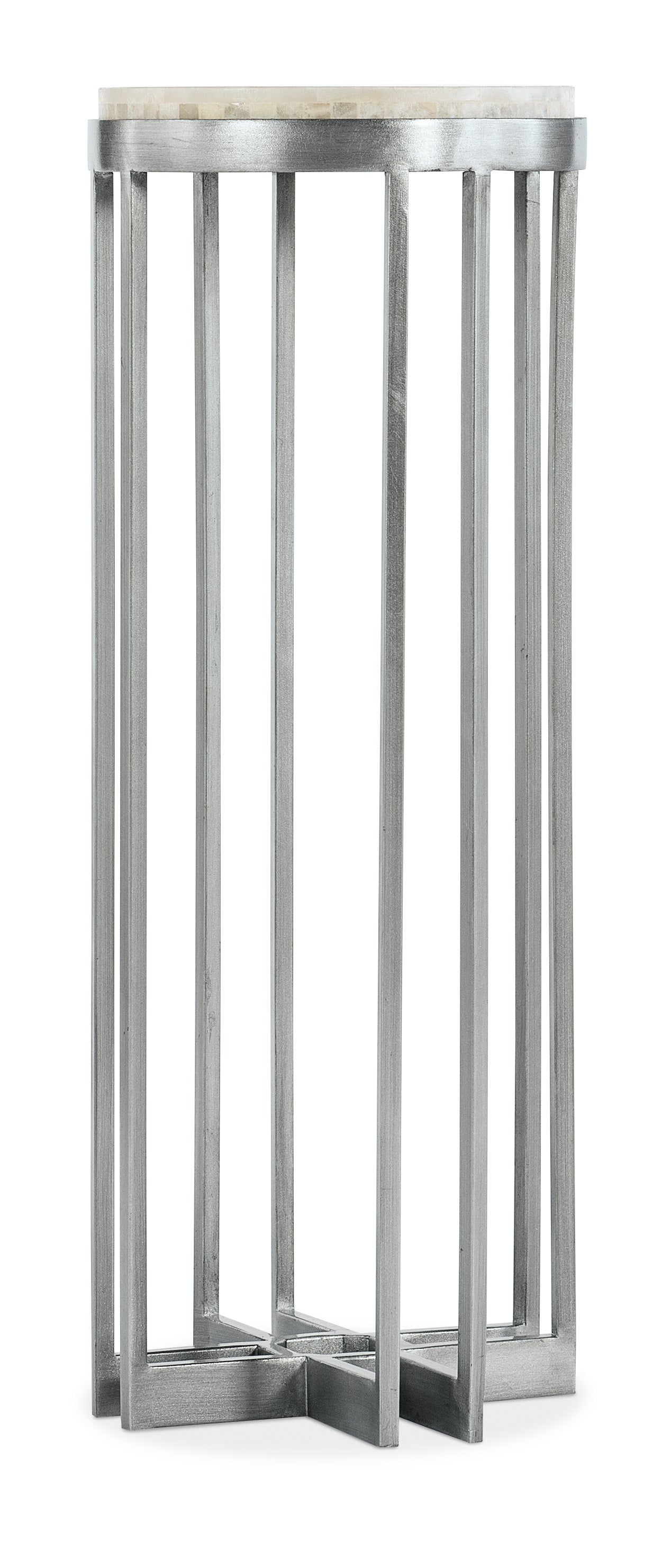 Hooker Furniture Melange Marin 32in Accent End Table in Silvers