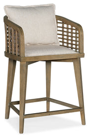 Hooker Furniture Sundance Barrel Back Swivel Counter Stool