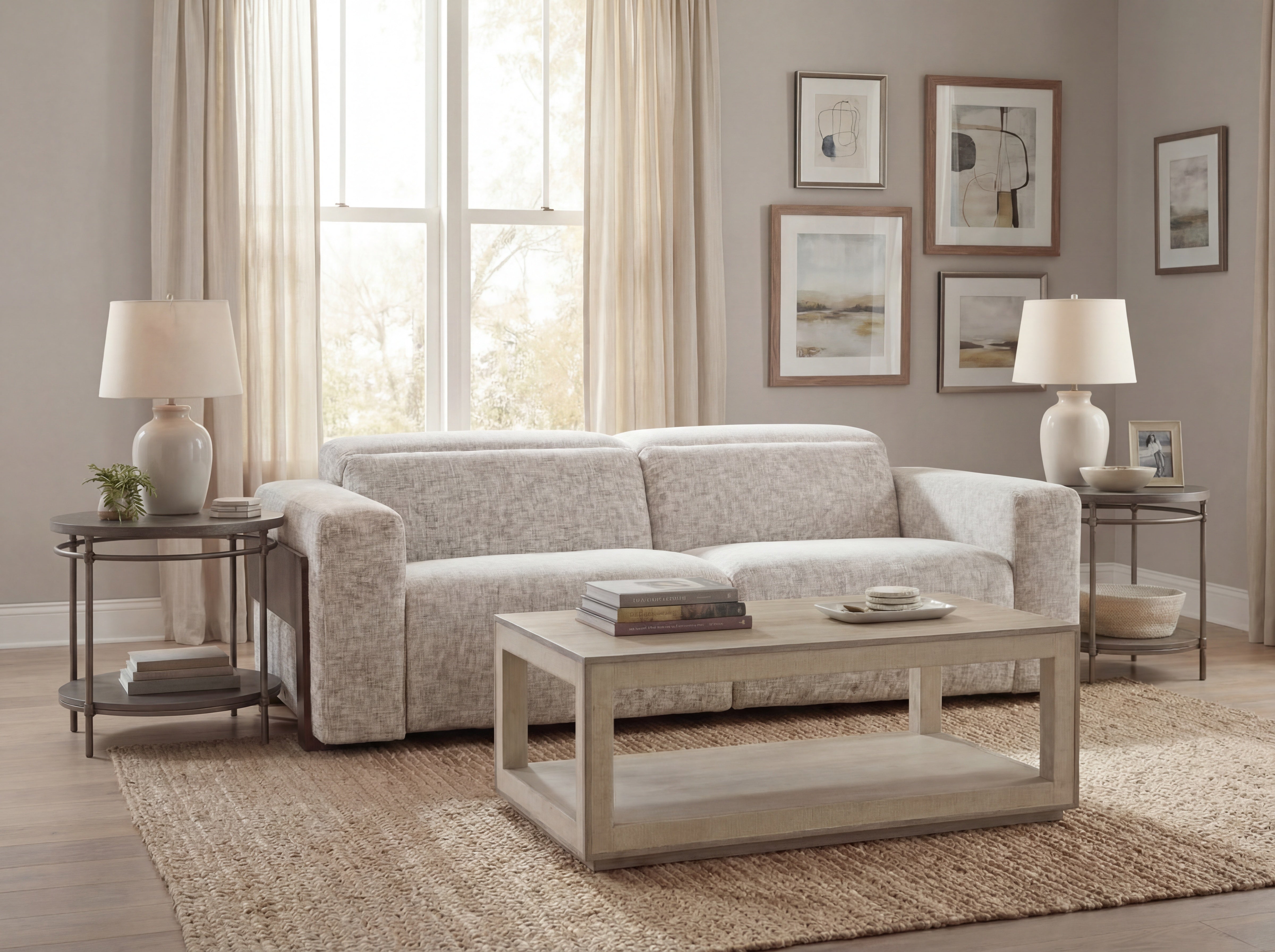 Hooker Furniture Cascade Rectangle Cocktail Table in Beige