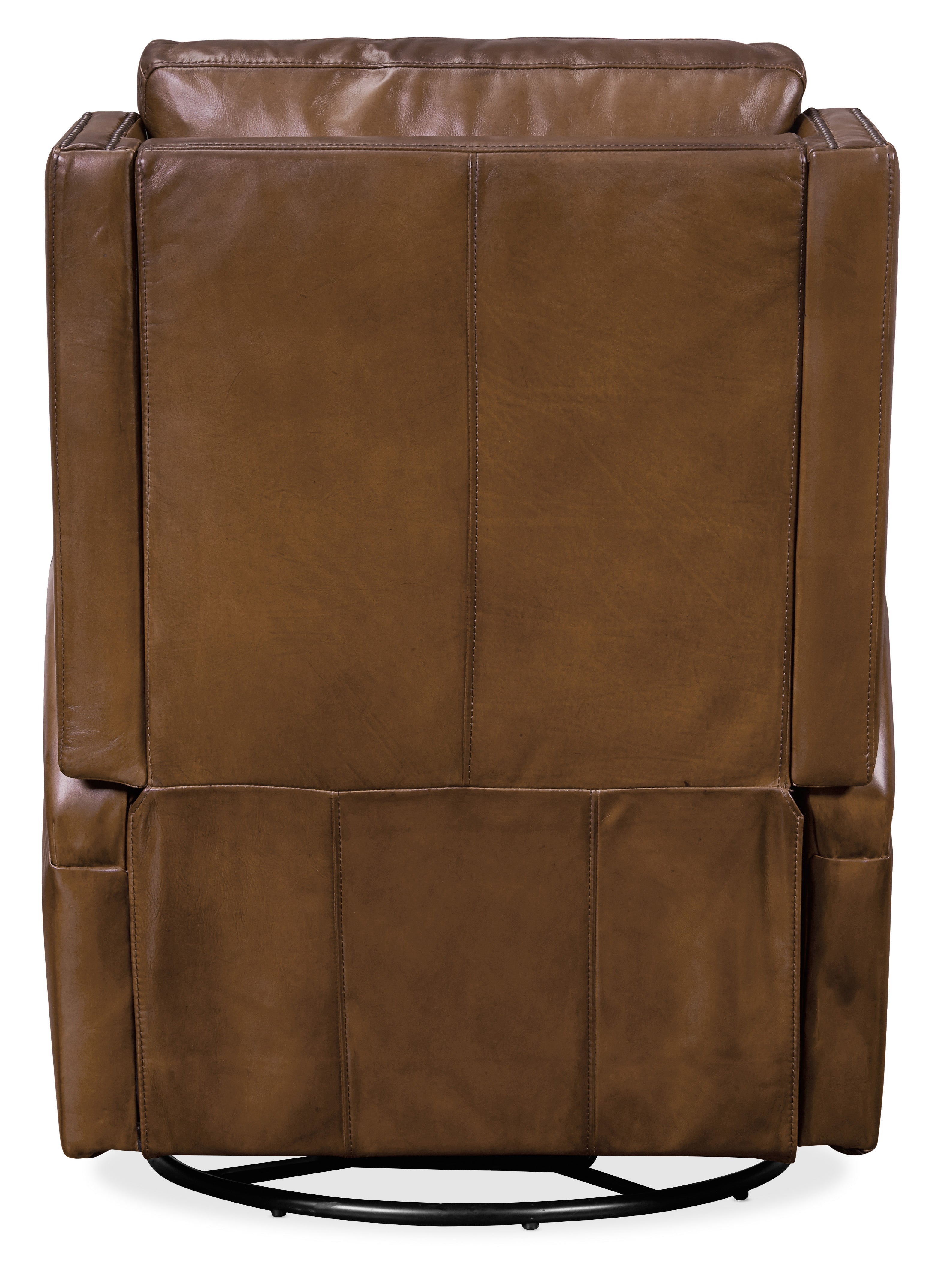 Hooker Furniture Collin Power Swivel Glider Recliner in Medium Brown