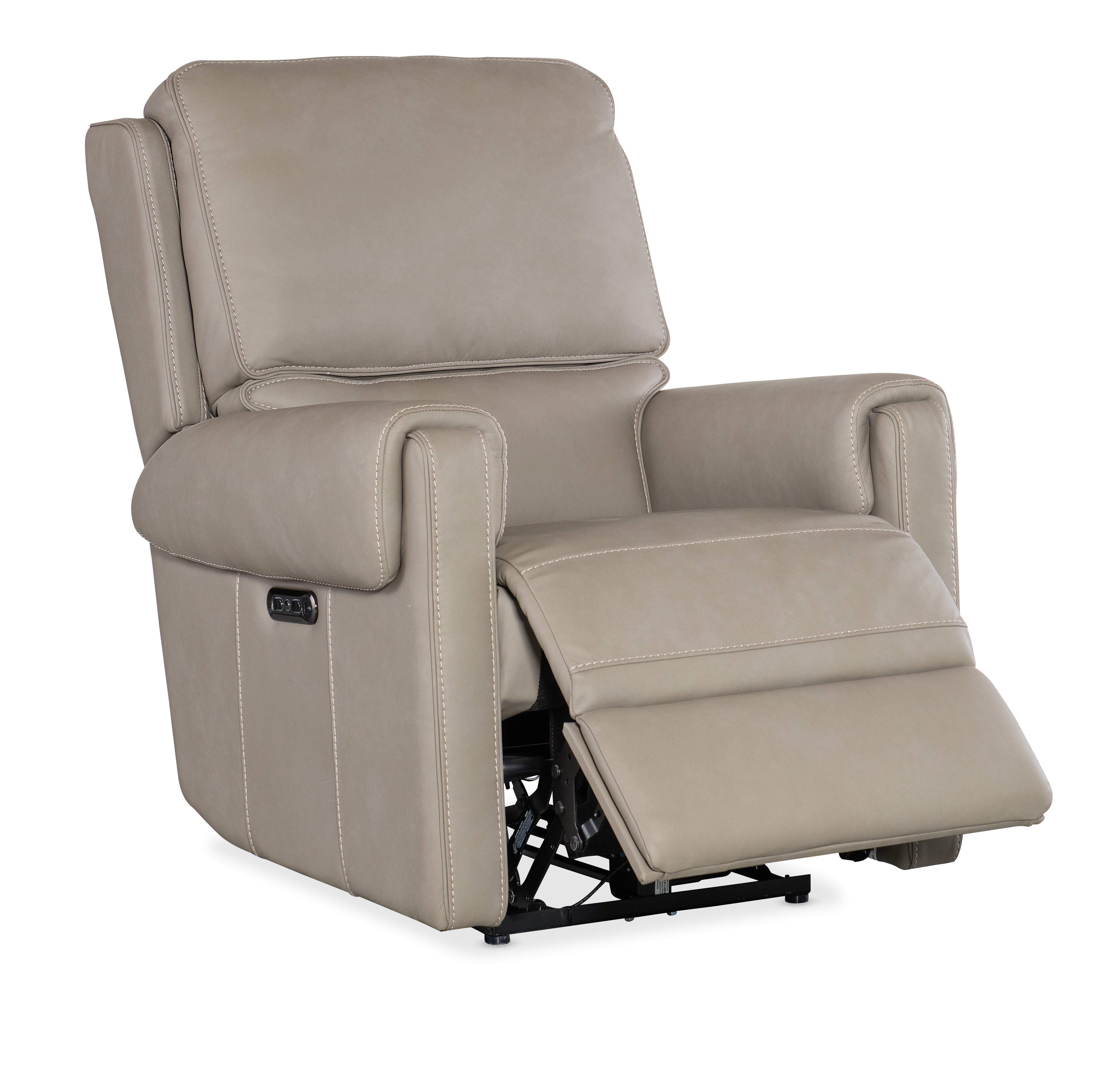 Hooker Furniture Somers Power Recliner with Power Headrest in Light Gray