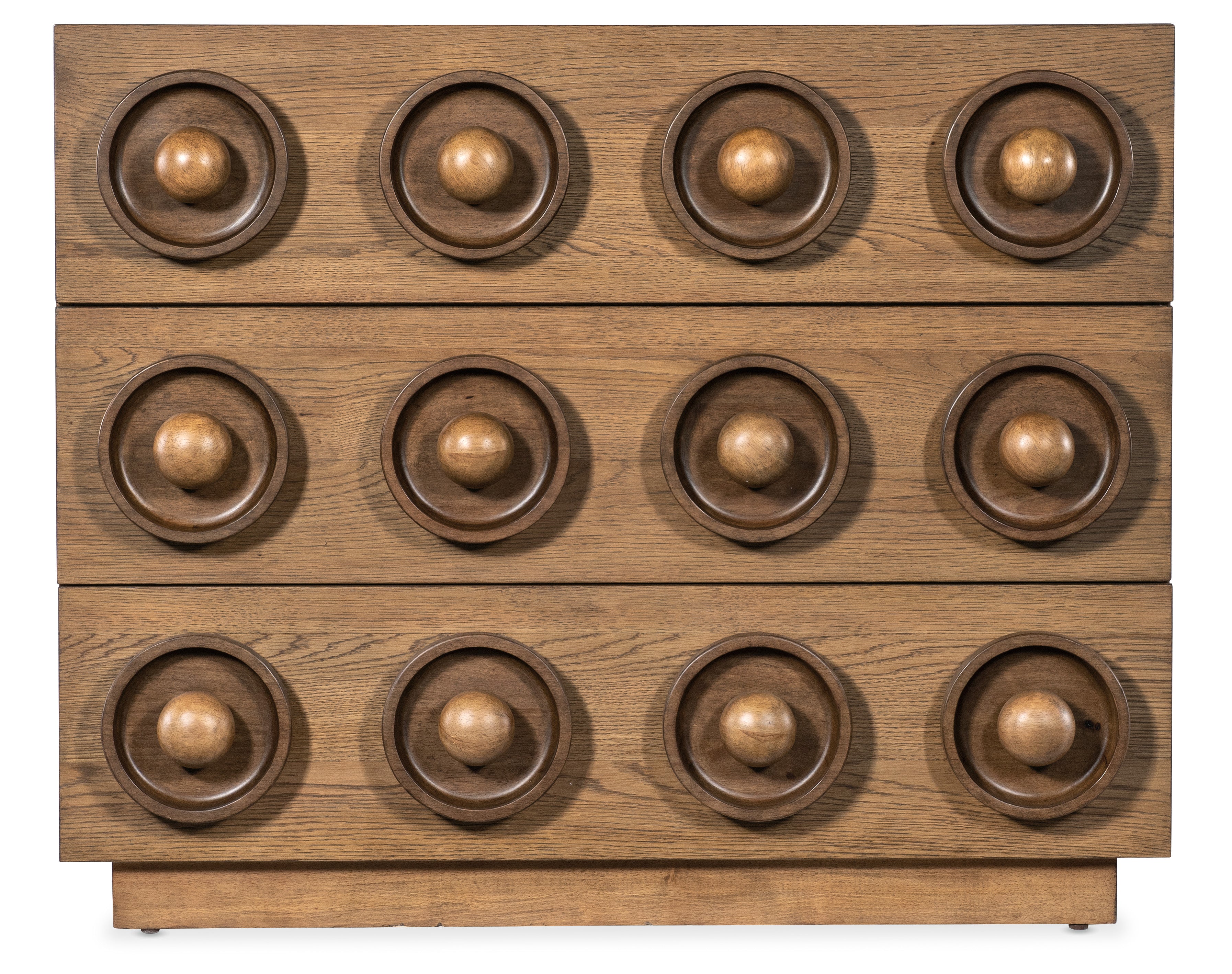 Hooker Furniture Commerce and Market Knobby 3-Drawer Accent Chest in Light Wood
