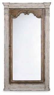 Hooker Furniture Chatelet Floor Mirror withJewelry Armoire Storage in Beige