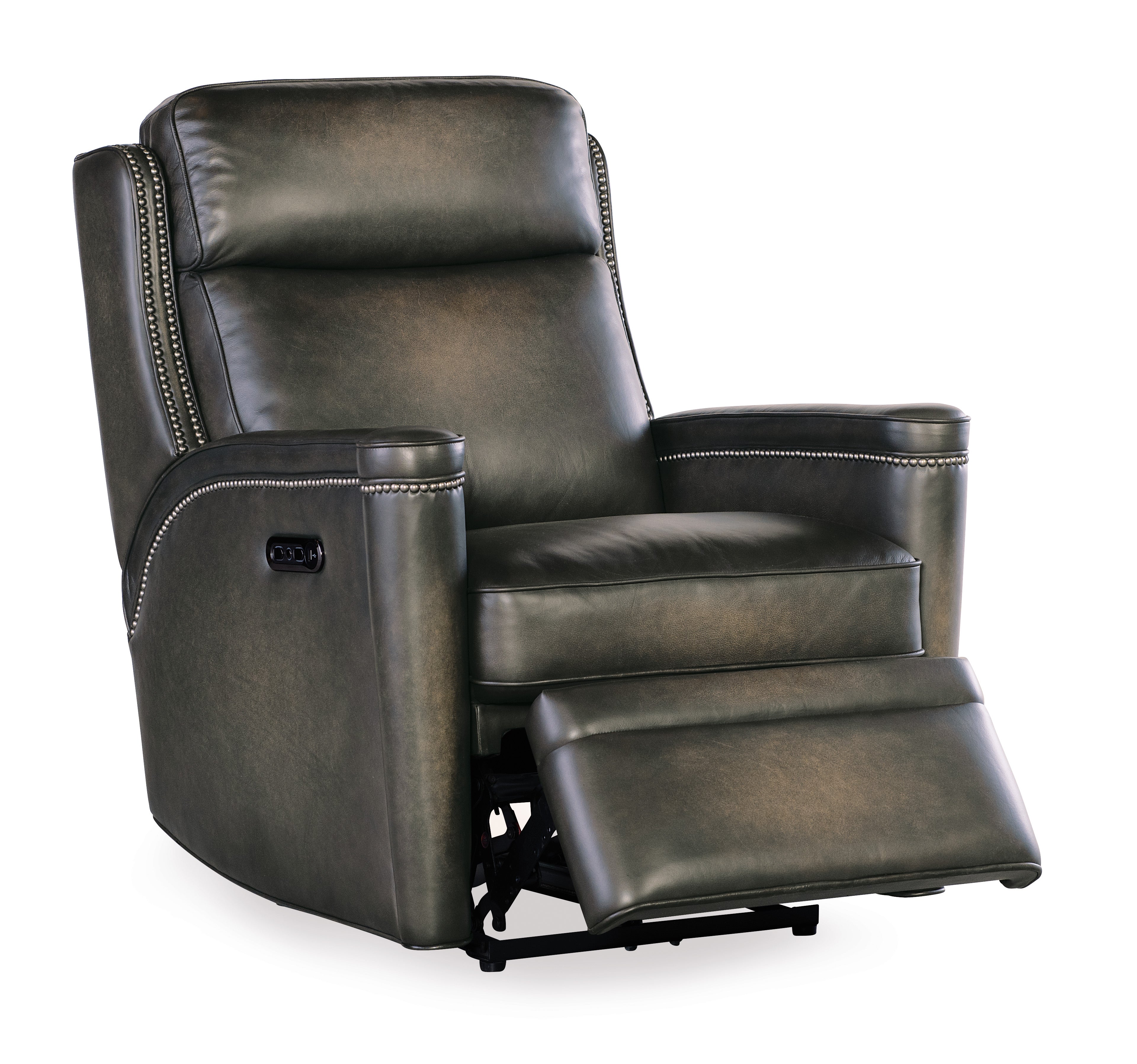 Hooker Furniture Hamilton Power Recliner with Power Headrest in Grey