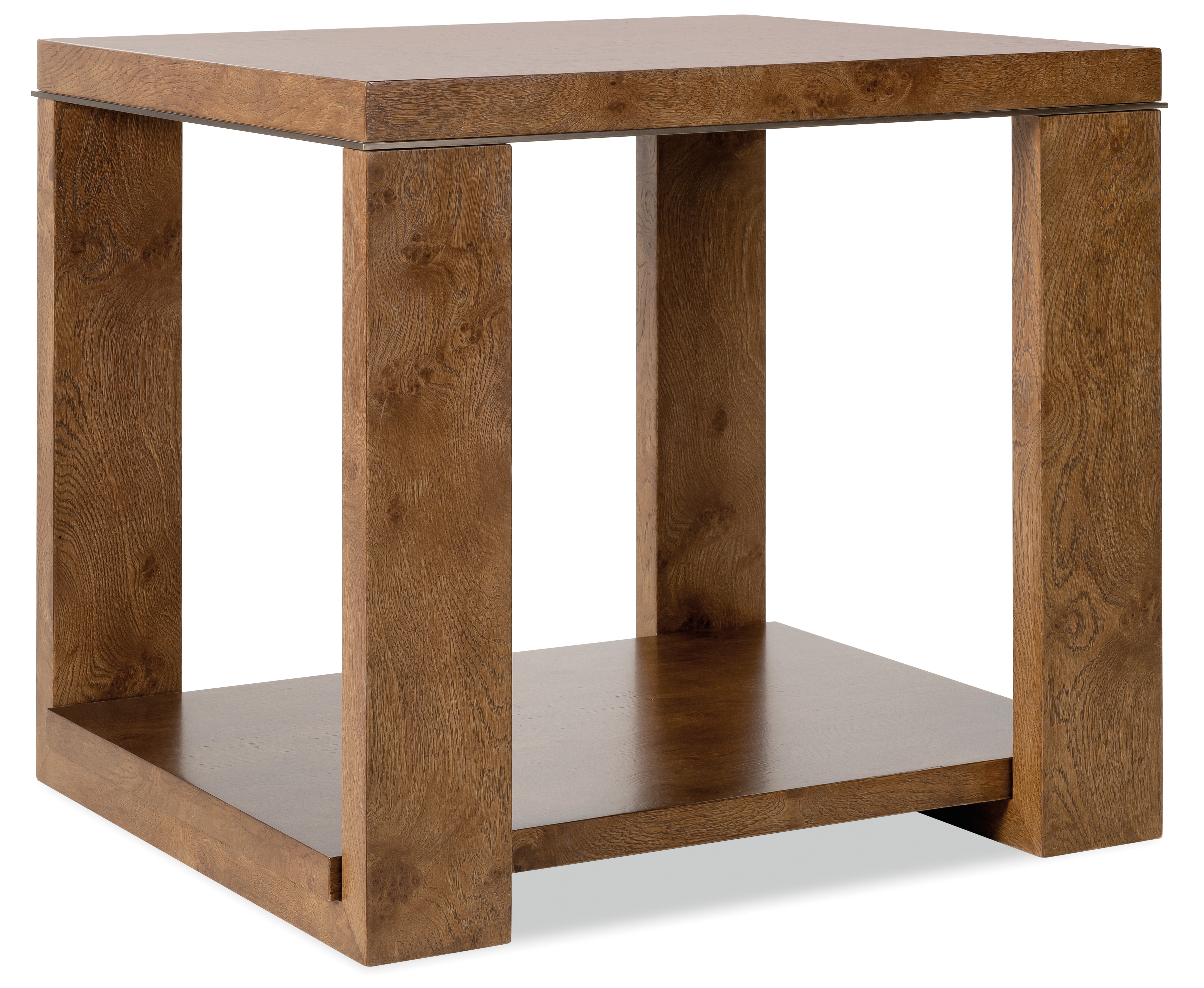 Hooker Furniture Melange Mulholland End Table in Medium Wood