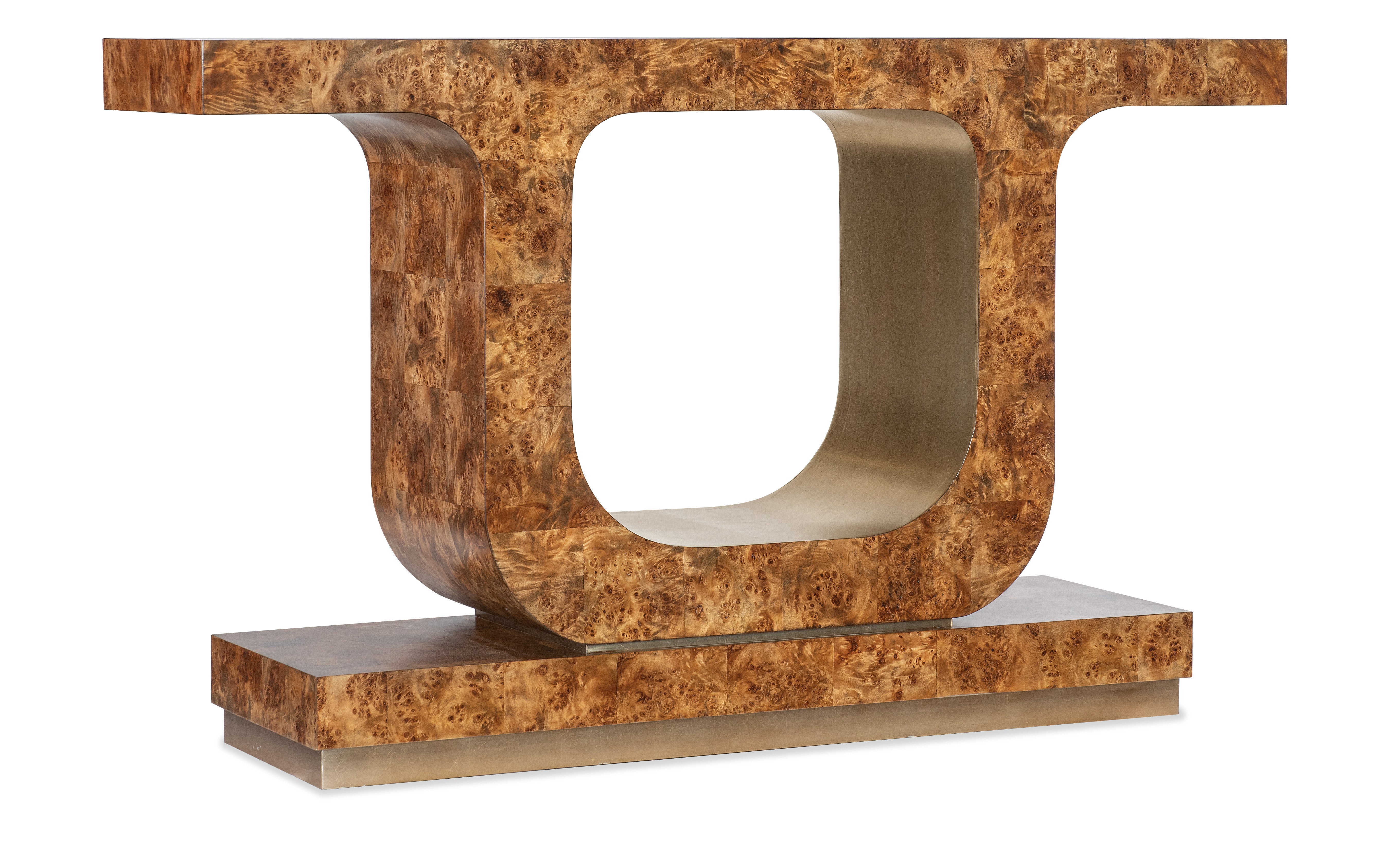 Hooker Furniture Melange Burlesque Console Table in Medium Wood