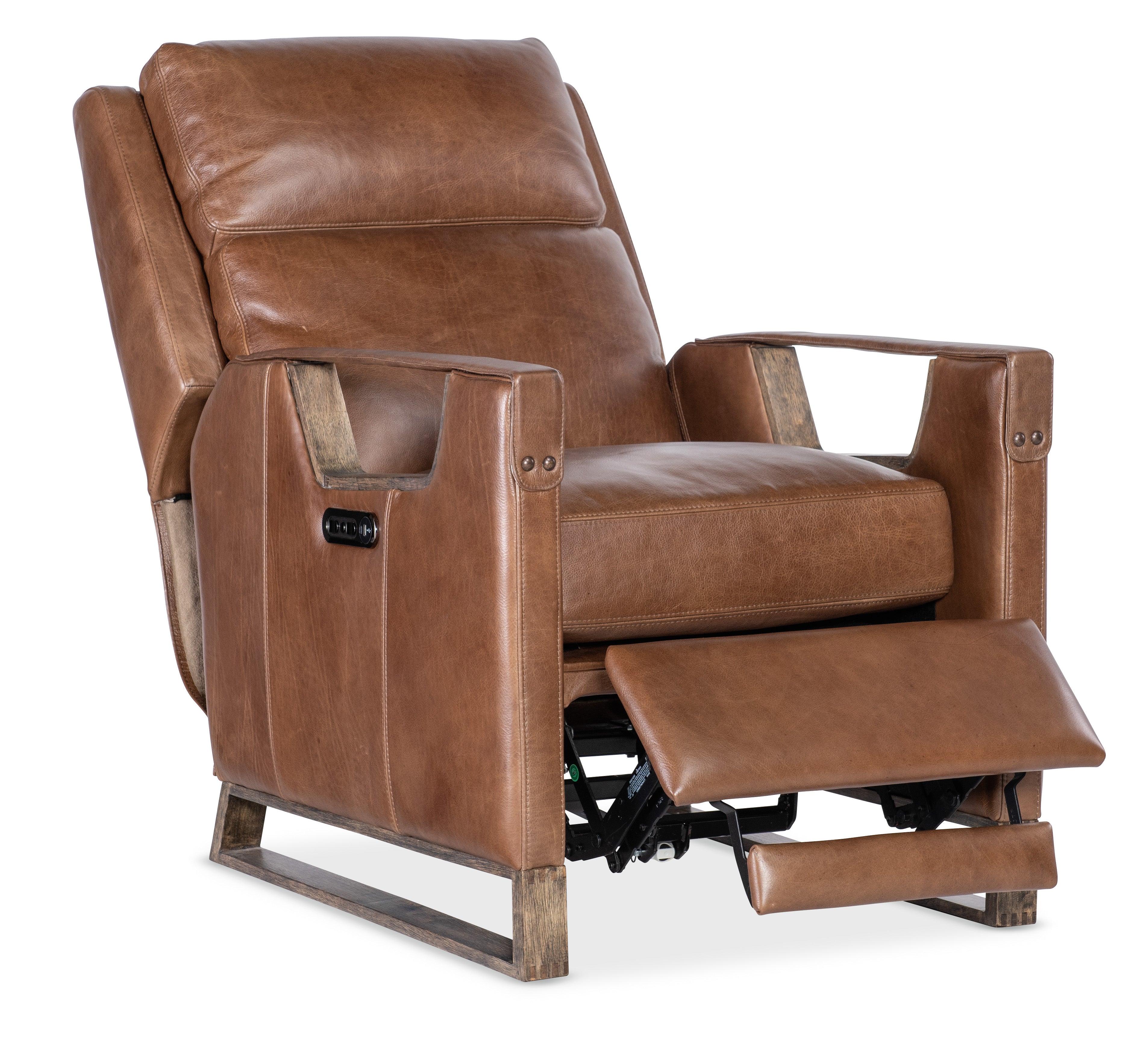 Hooker Furniture Relic Power Recliner w/Power Headrest in Brown