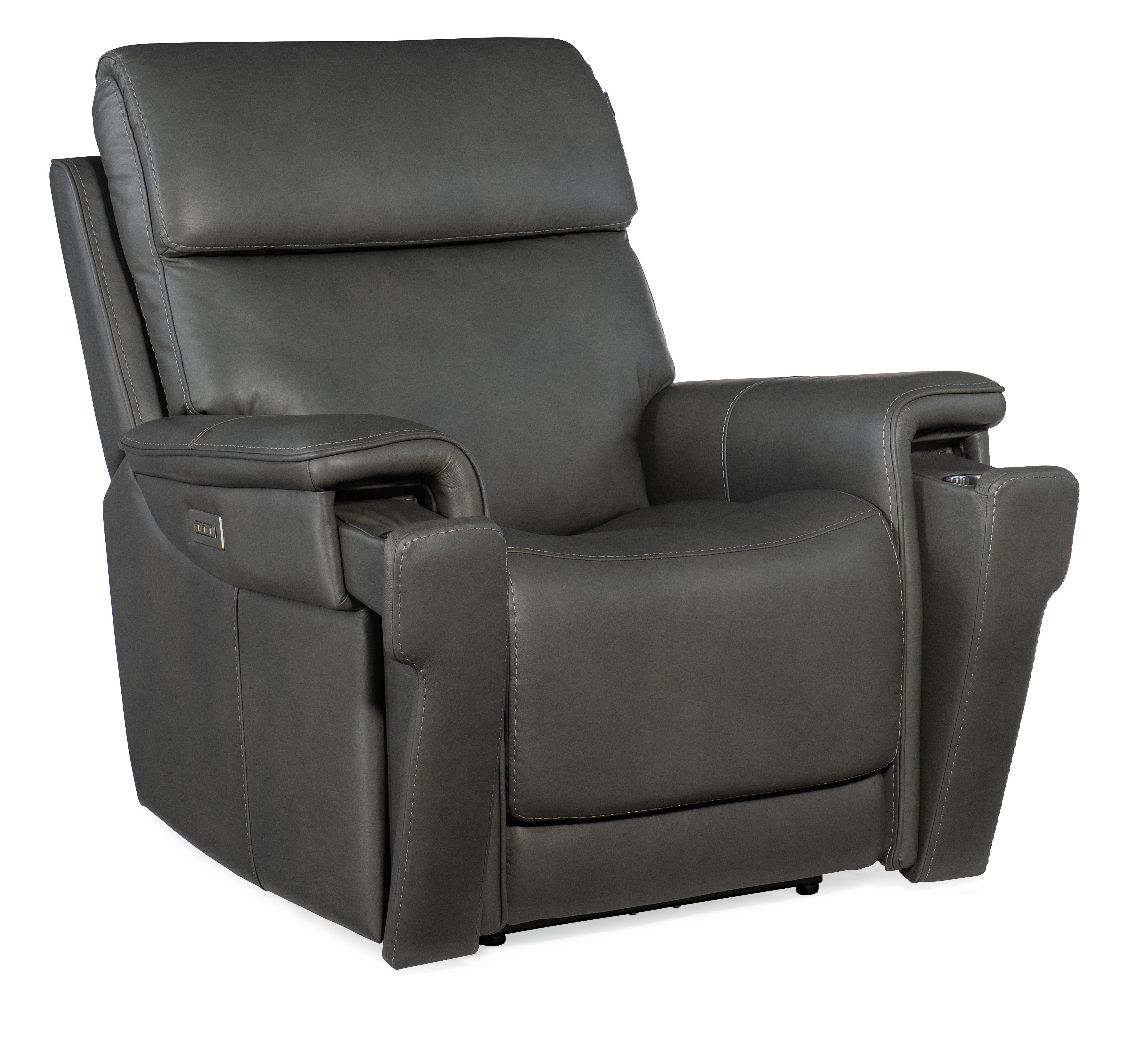 Hooker Furniture Lyra Zero Gravity Power Recliner with Power Headrest and Lumbar in Medium Gray
