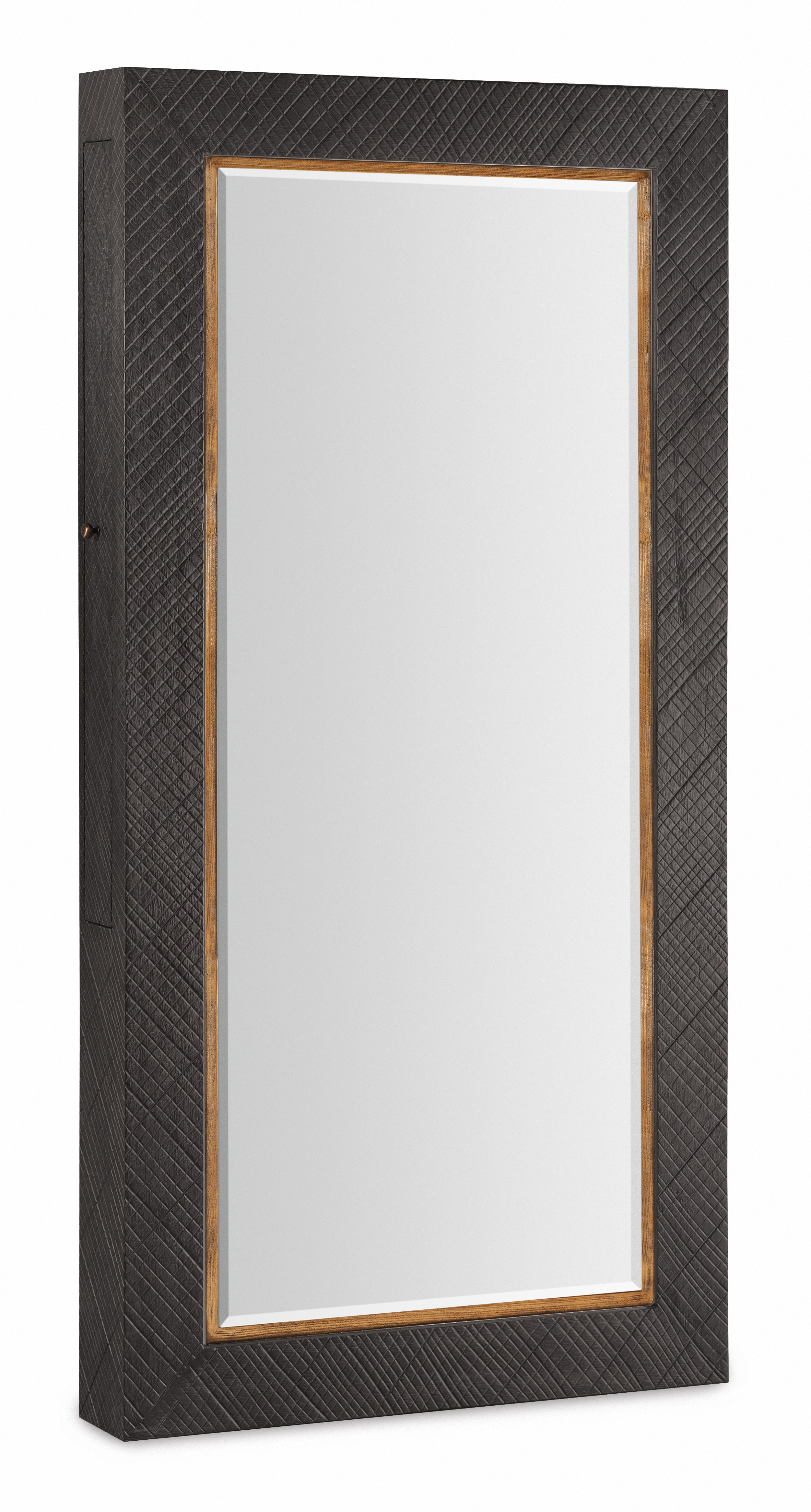 Hooker Furniture Big Sky Floor Mirror withJewelry Storage in Grays