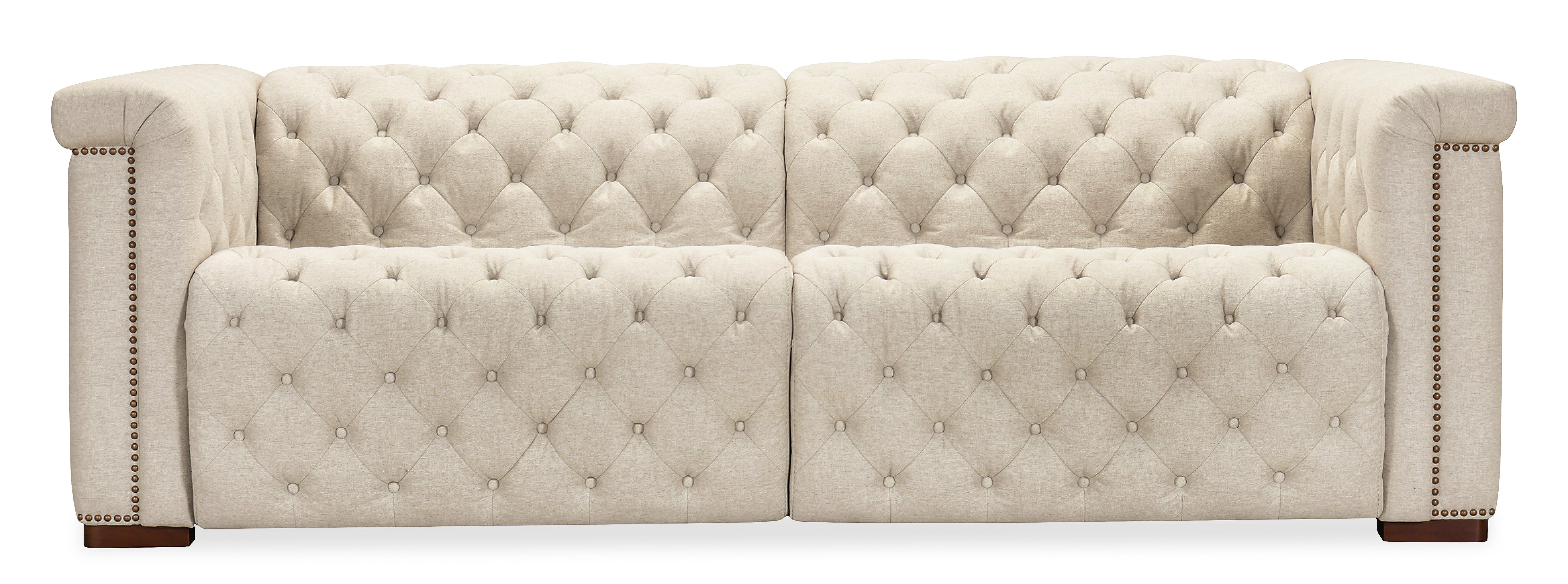 Hooker Furniture Savion Deux Sofa with Power Recliners and Power Headrests in Beige