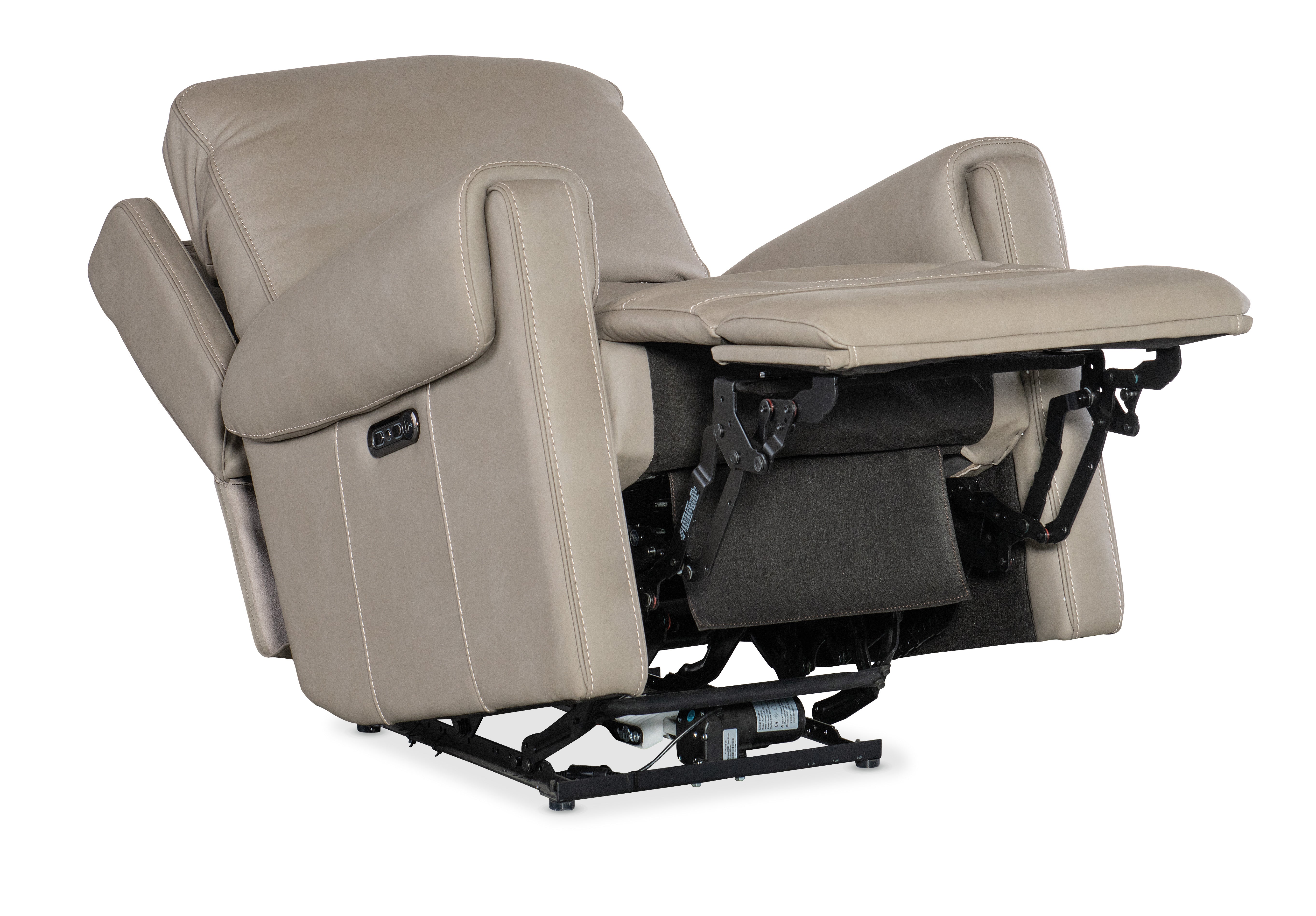 Hooker Furniture Somers Power Recliner with Power Headrest in Light Gray