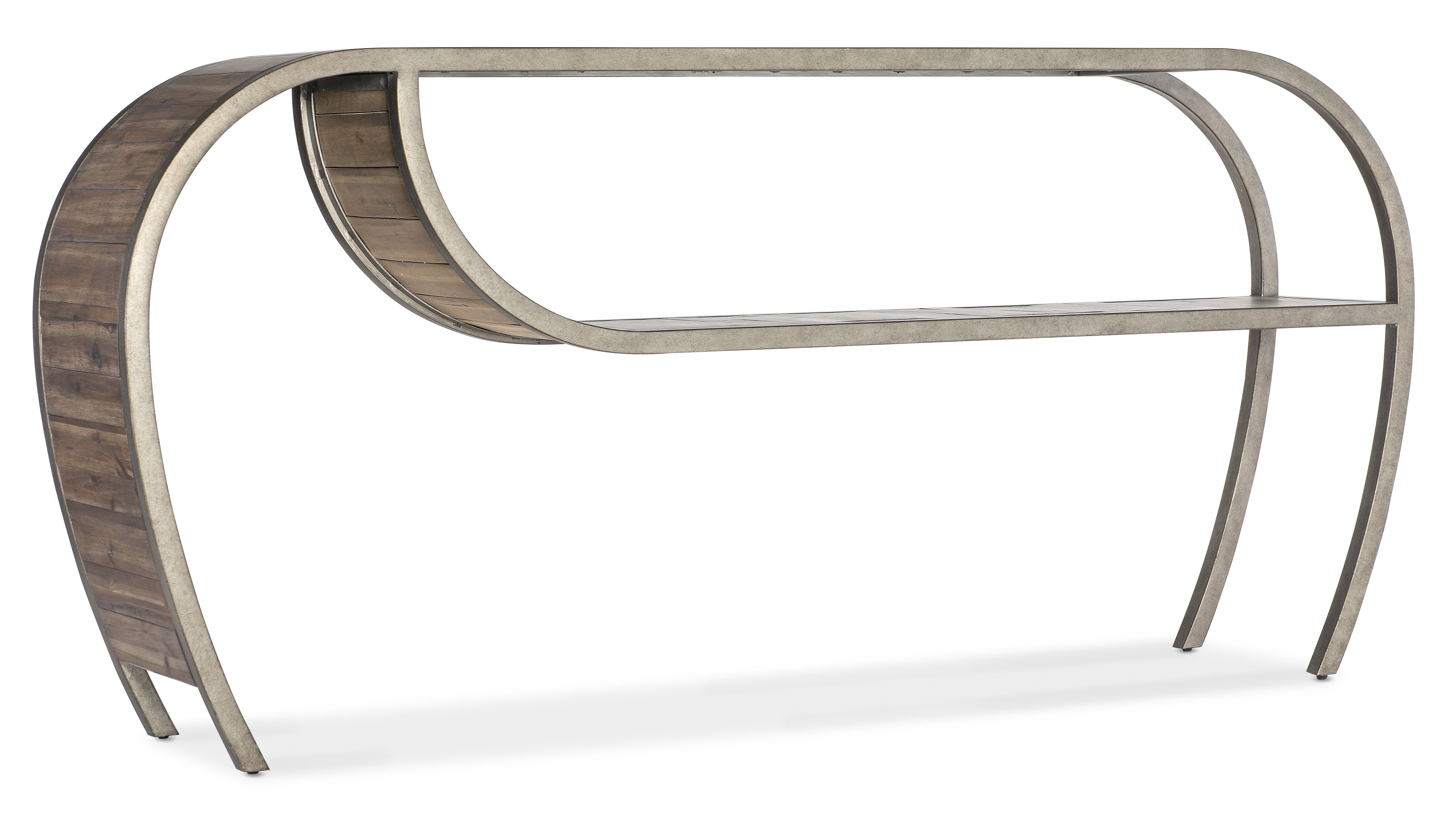Hooker Furniture Commerce & Market Open Ended Console Table in Medium Wood
