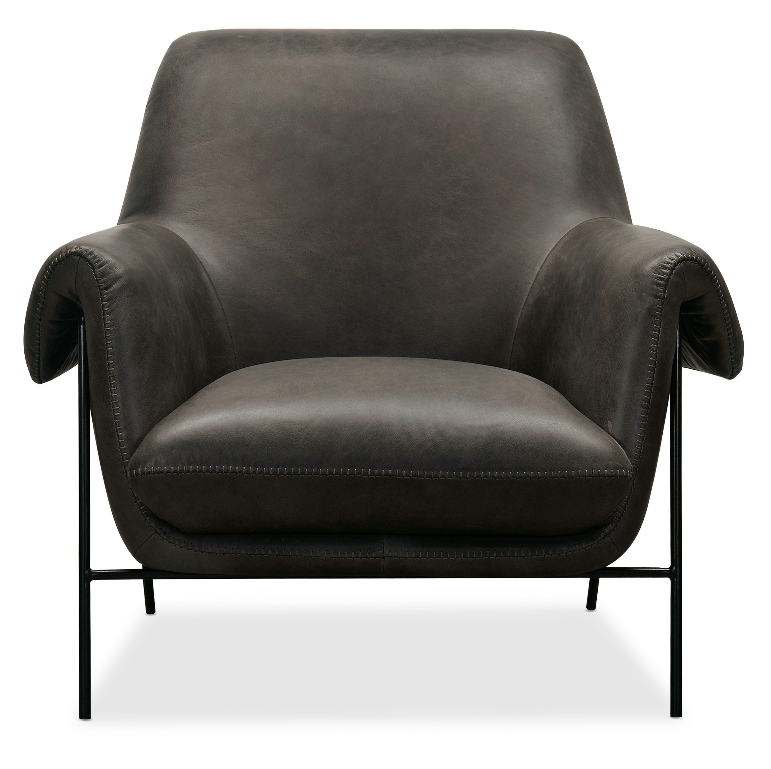 Hooker Furniture Ambroise Metal Frame Club Chair in Grey