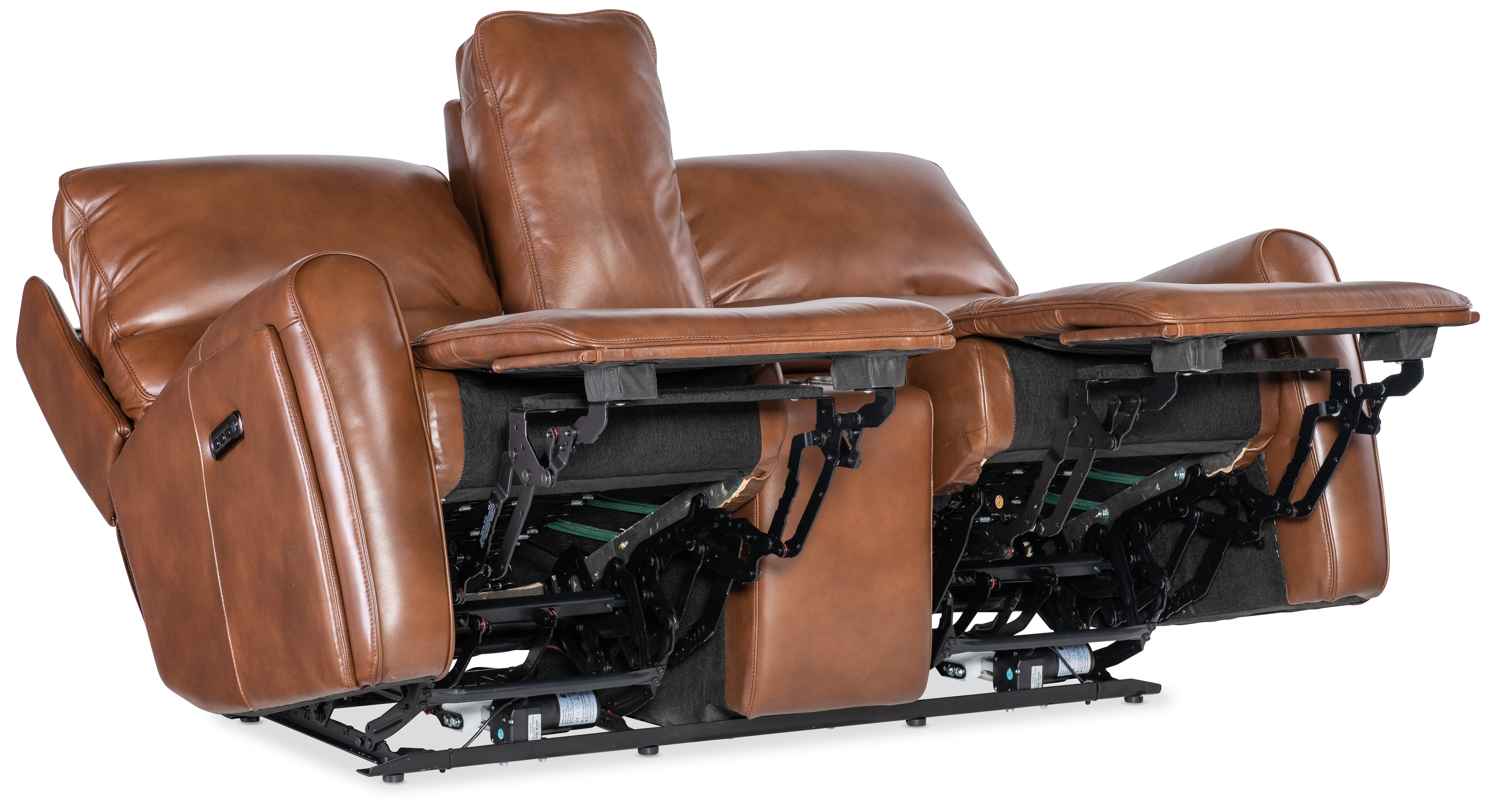 Hooker Furniture Crosby Zero Gravity Power Console Loveseat with Power Headrest and Lumbar in Brown