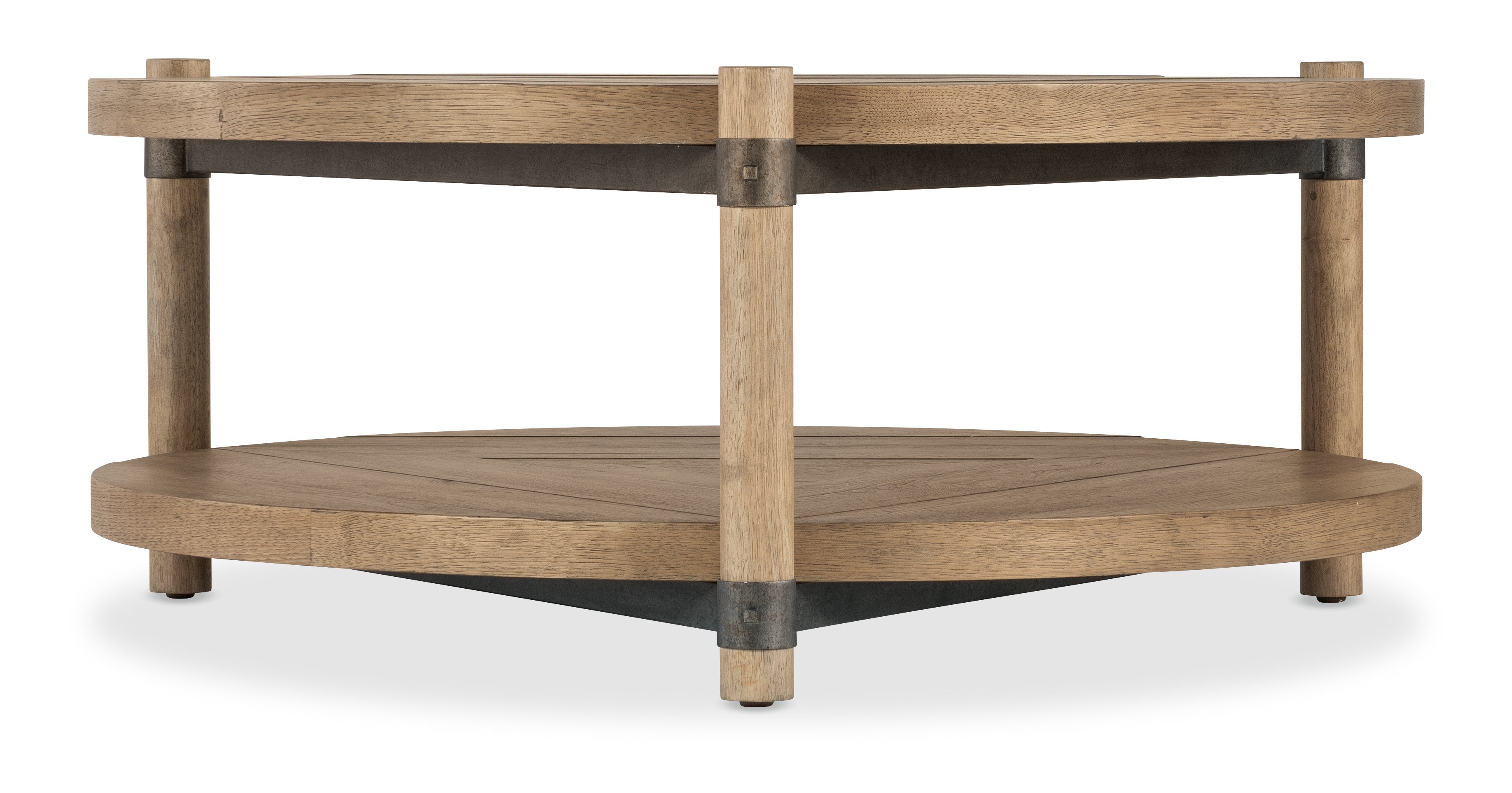 Hooker Furniture Vineyard Row Round Cocktail Table in Light Wood