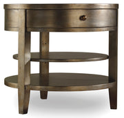 Hooker Furniture Sanctuary One-Drawer Round Lamp Table - Visage in Golds